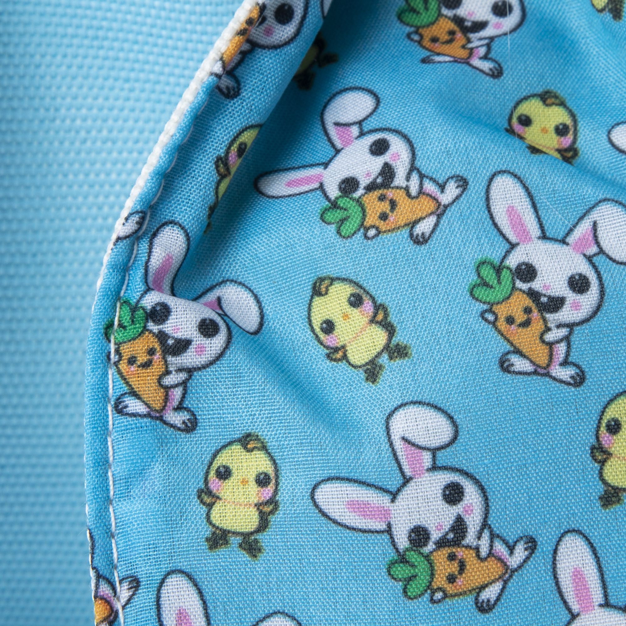 Bunny Ears Fabric Easter Basket 10.5in