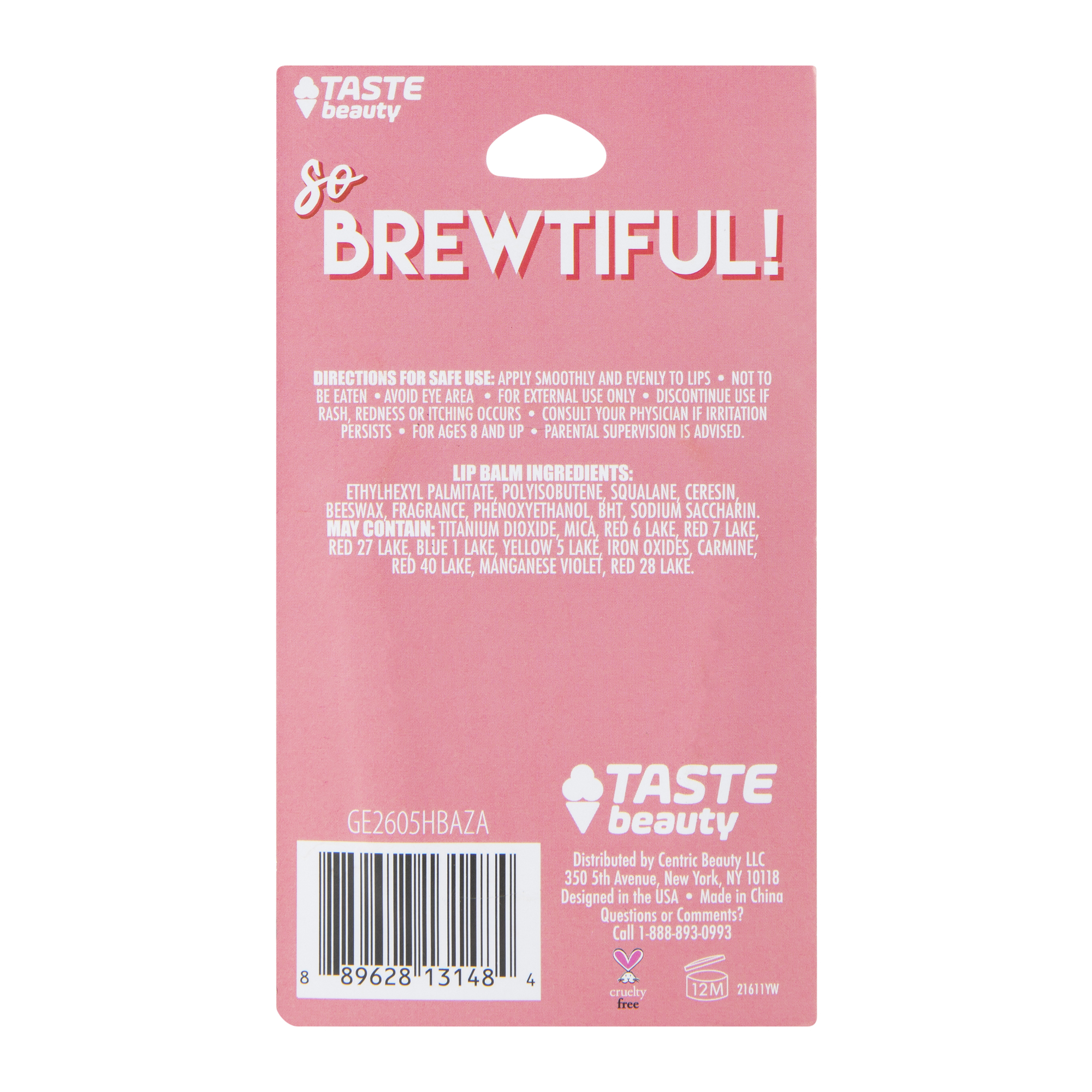 Taste Beauty Brewtiful Mocha Flavored Lip Balm