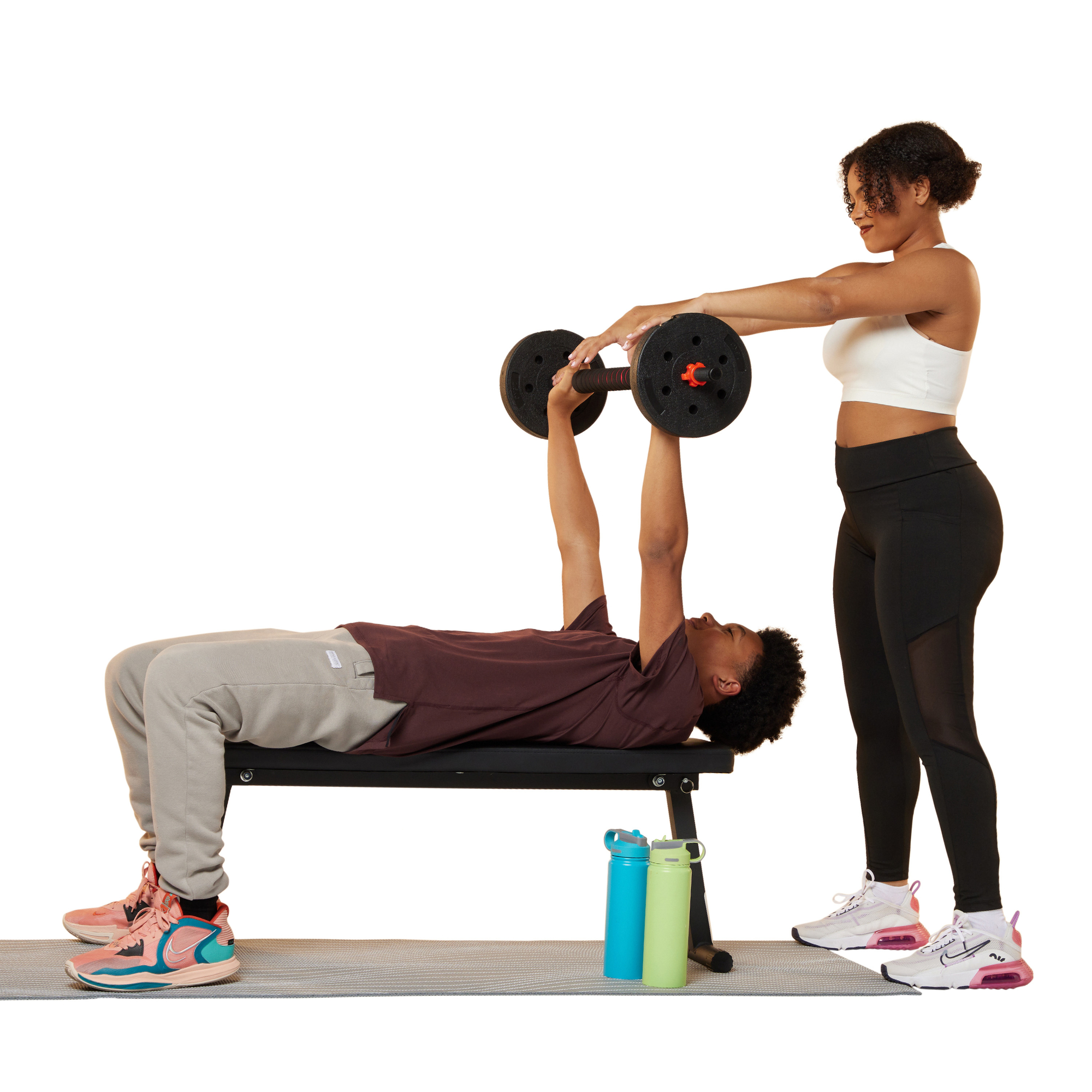 42 lb. Adjustable Barbell & Dumbbell Weights Set