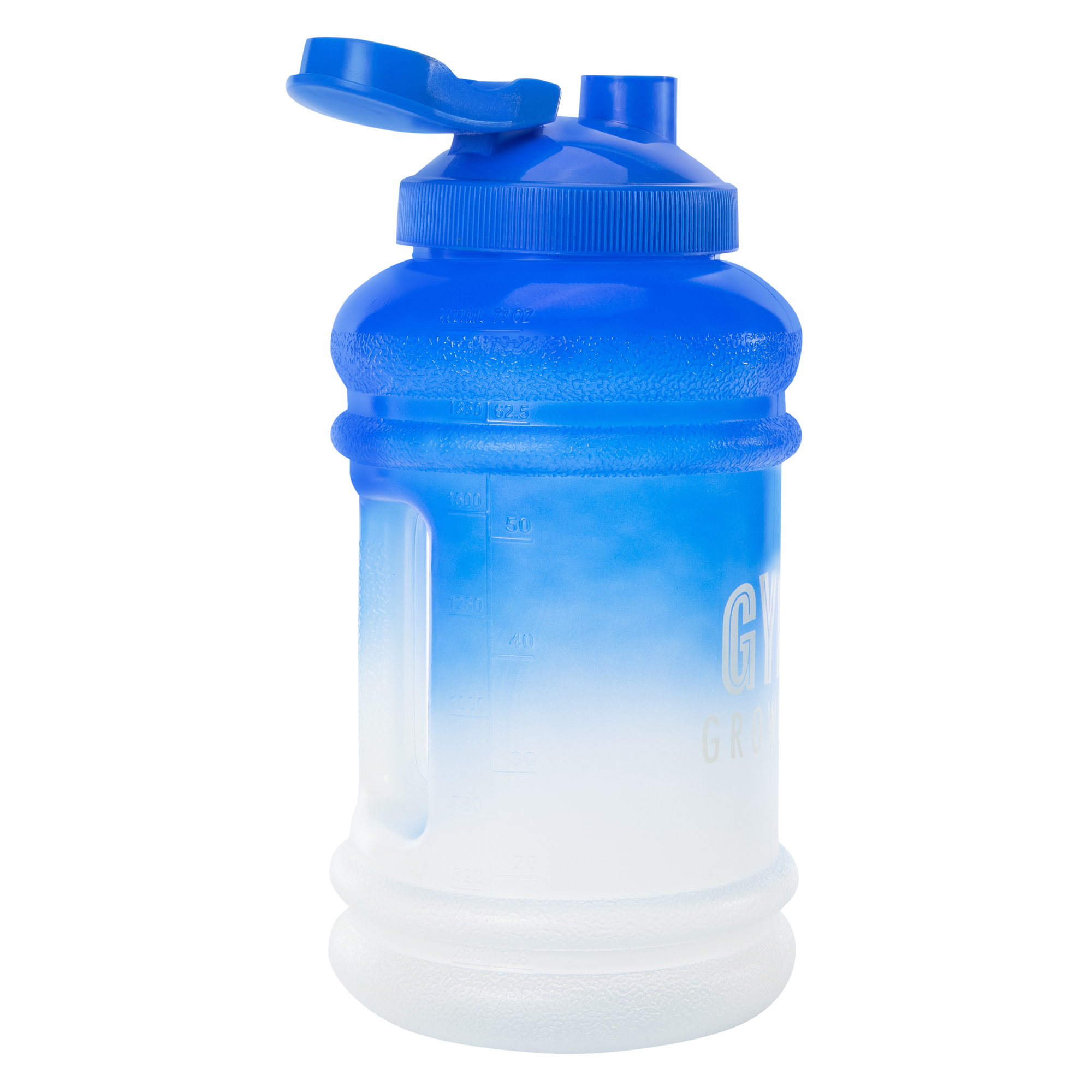 Gym Growler Flip-Cap Ombre Jumbo Water Bottle 73oz