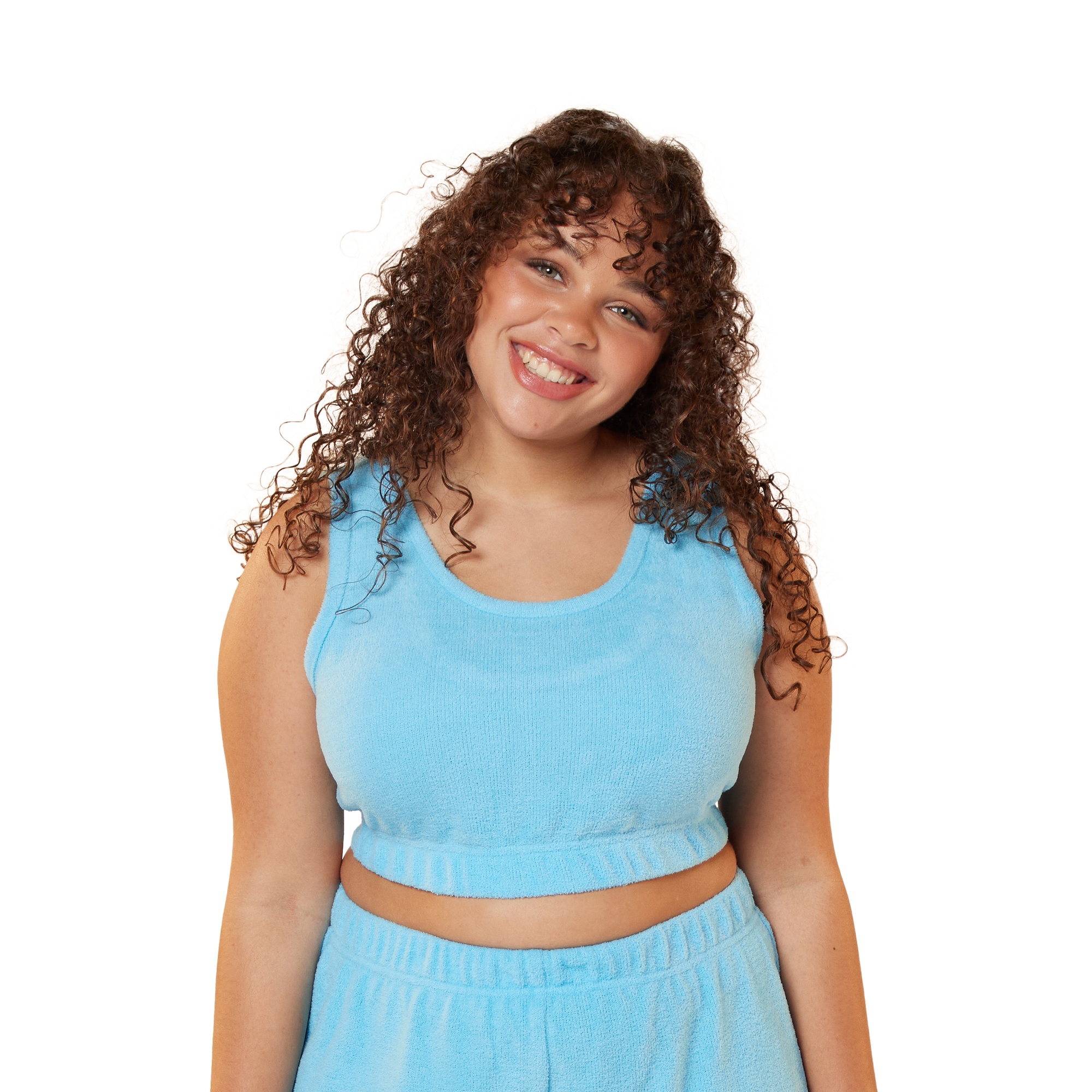 Juniors Chenille Bralette Lounge Top