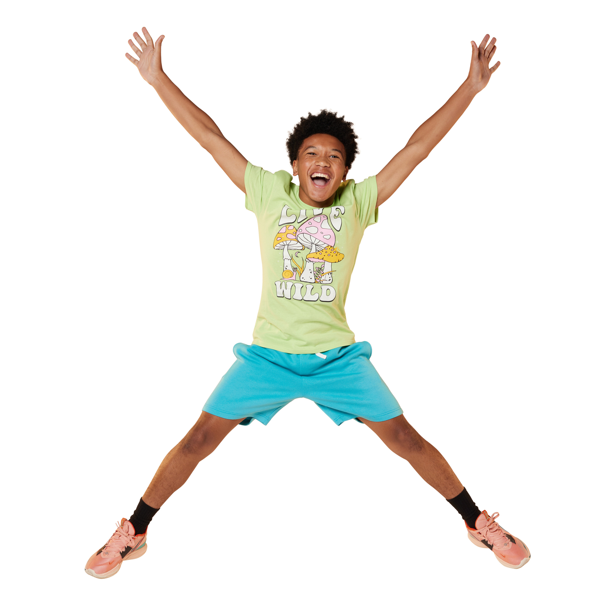 'Live Wild’ Mushroom Graphic Tee - Medium