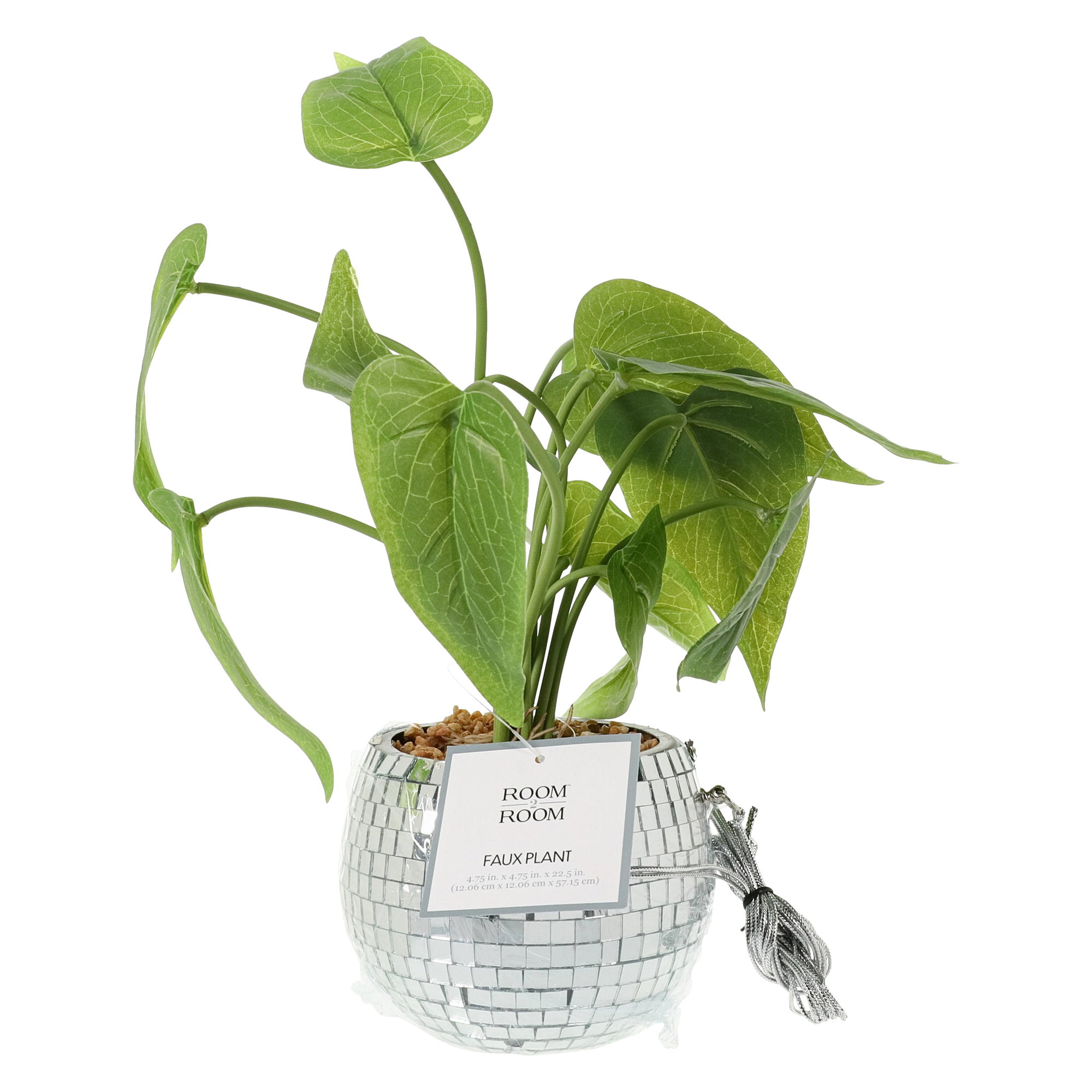 Faux Plant Disco Ball Planter 22.5in