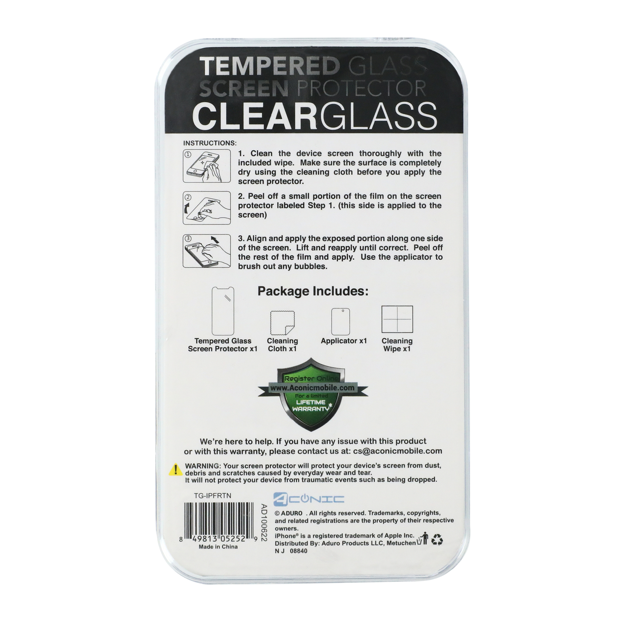 iPhone 14®/ 13 Pro® Tempered Glass Screen Protector
