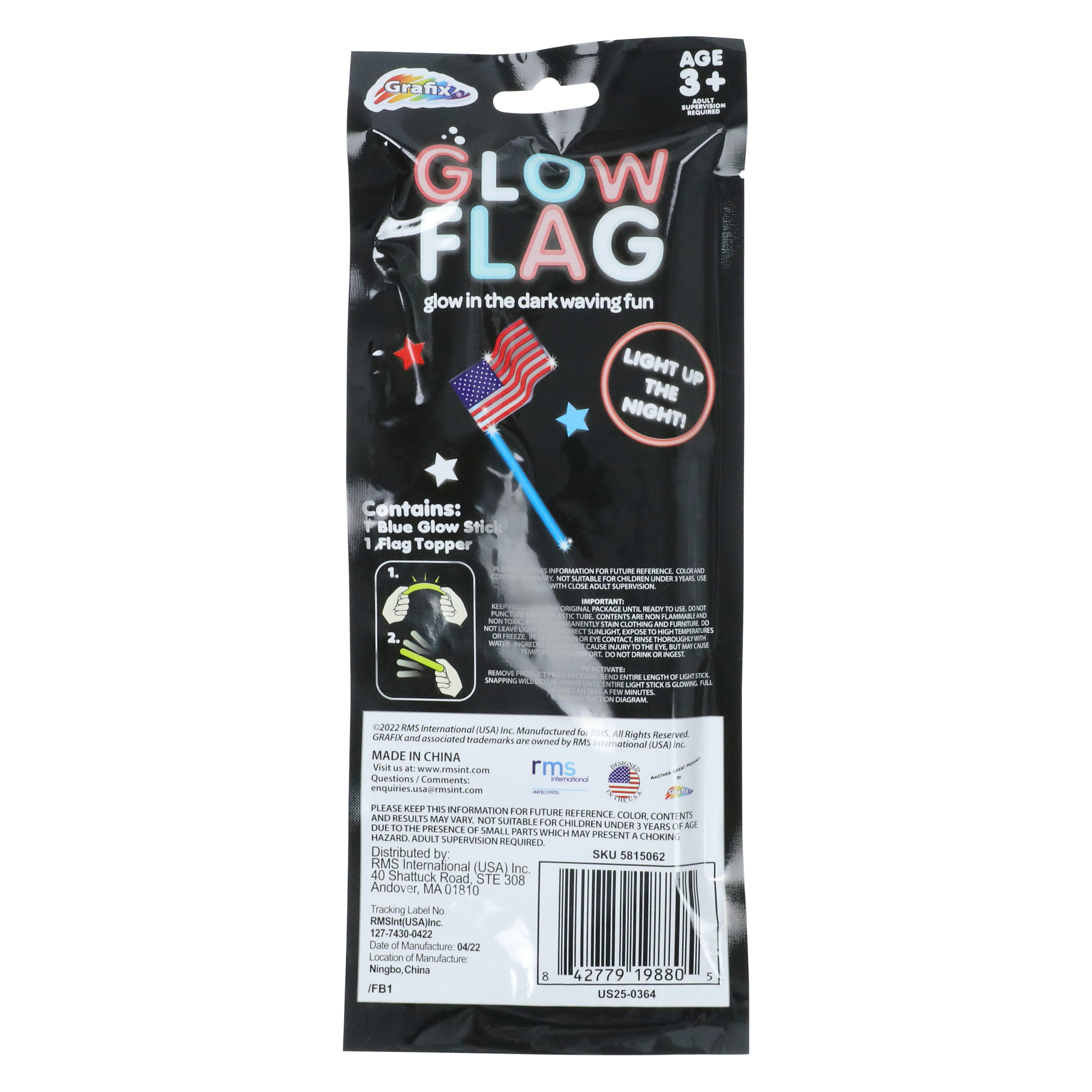 Grafix® American Flag Glow Stick