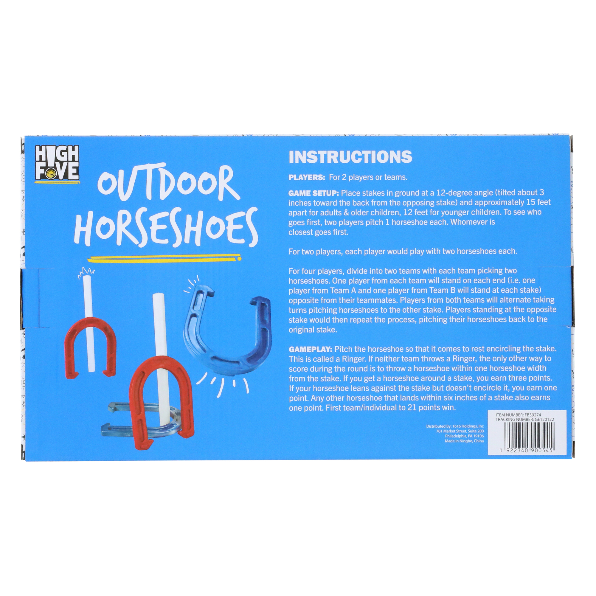 High Five® Horseshoes Outdoor Game Set