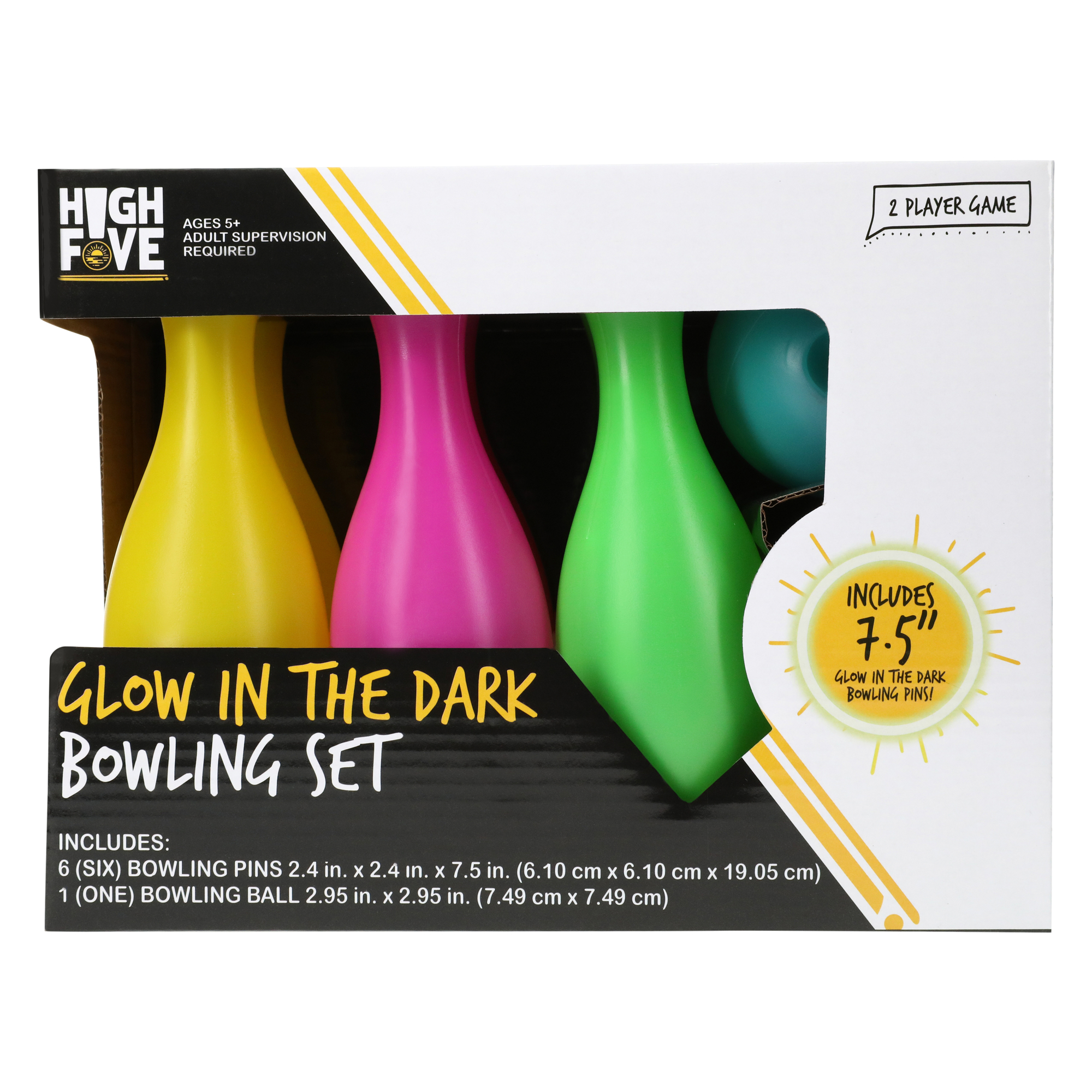 High Five® Glow in The Dark Bowling Set 7-Piece