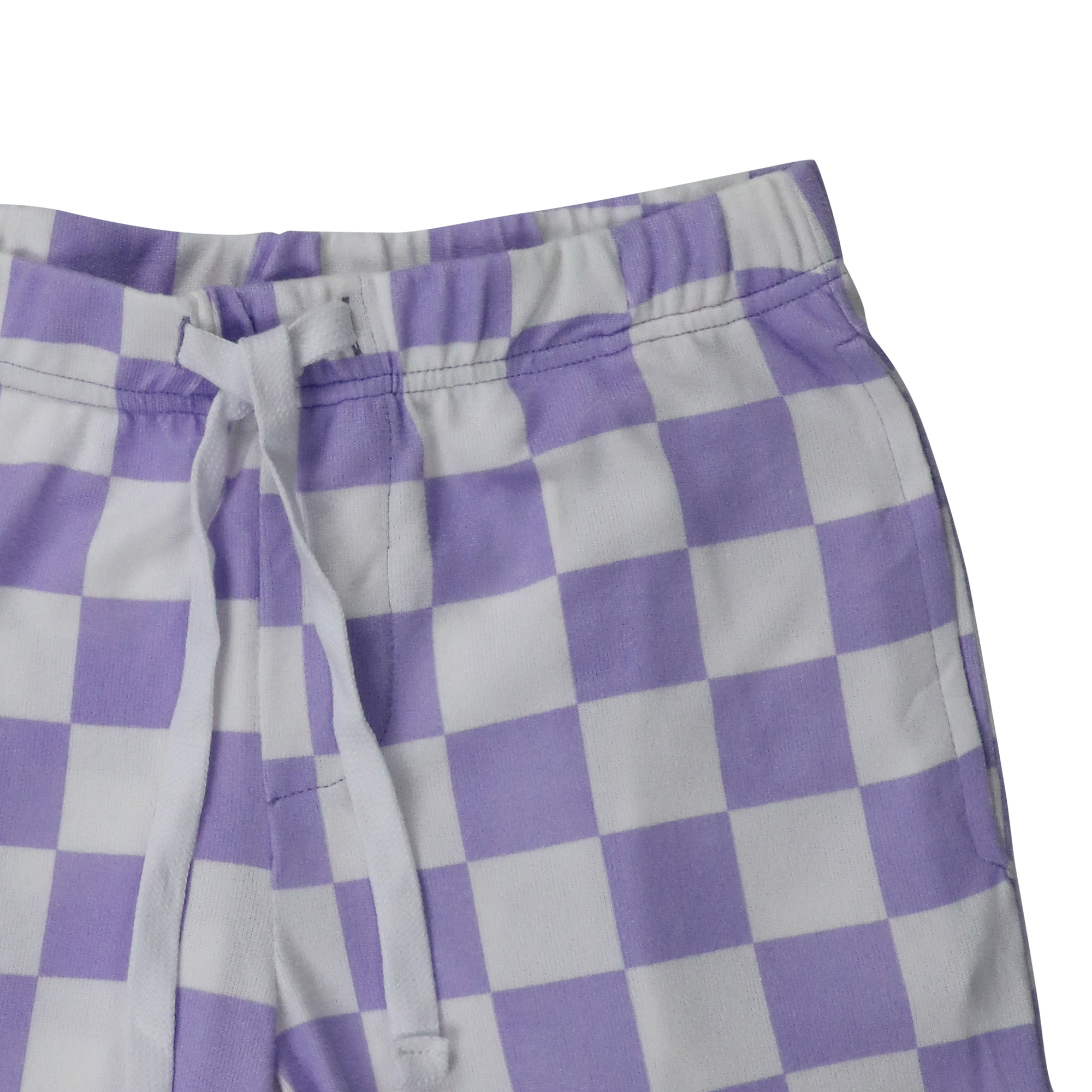 Young Mens Purple Checker Soft Shorts