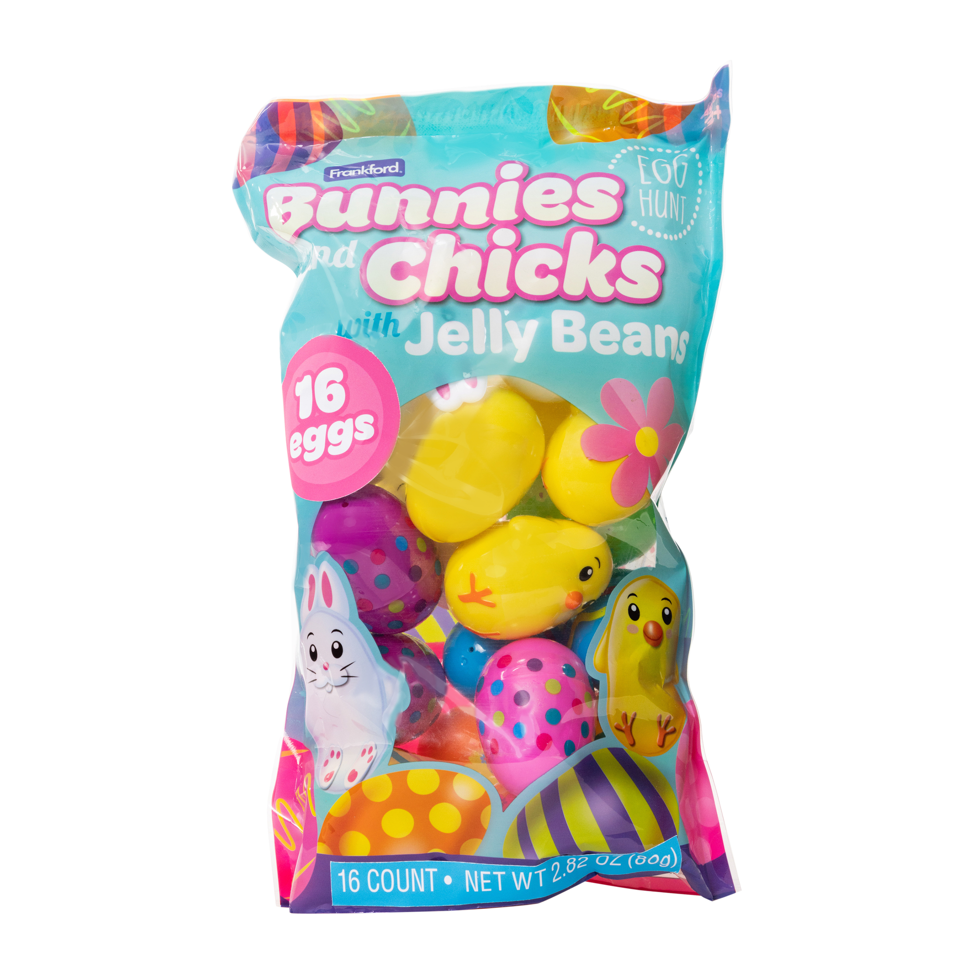 16-Count Bunnies & Chicks Easter Eggs With Candy