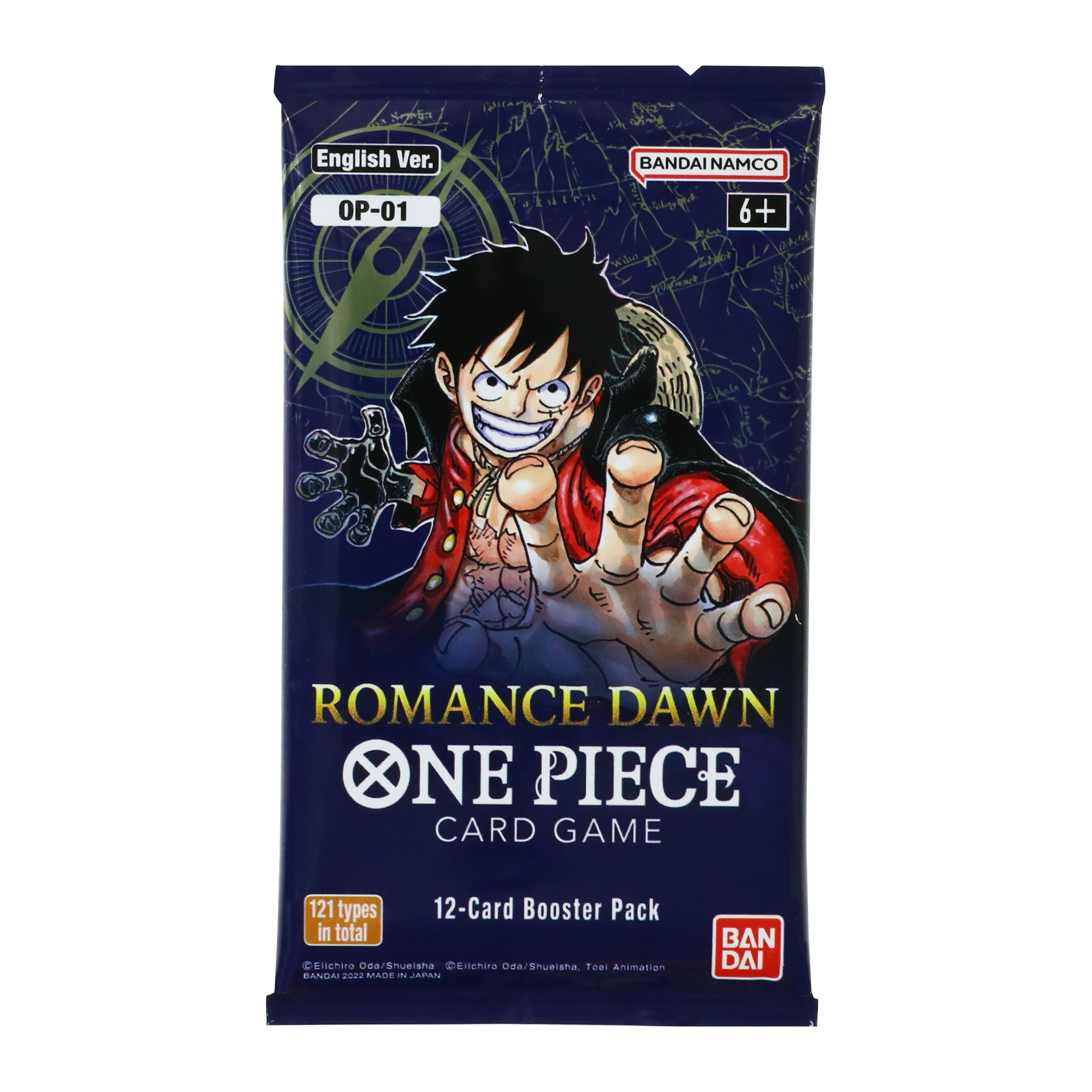 One Piece Tcg Romance Dawn Booster Pack, 12 Cards