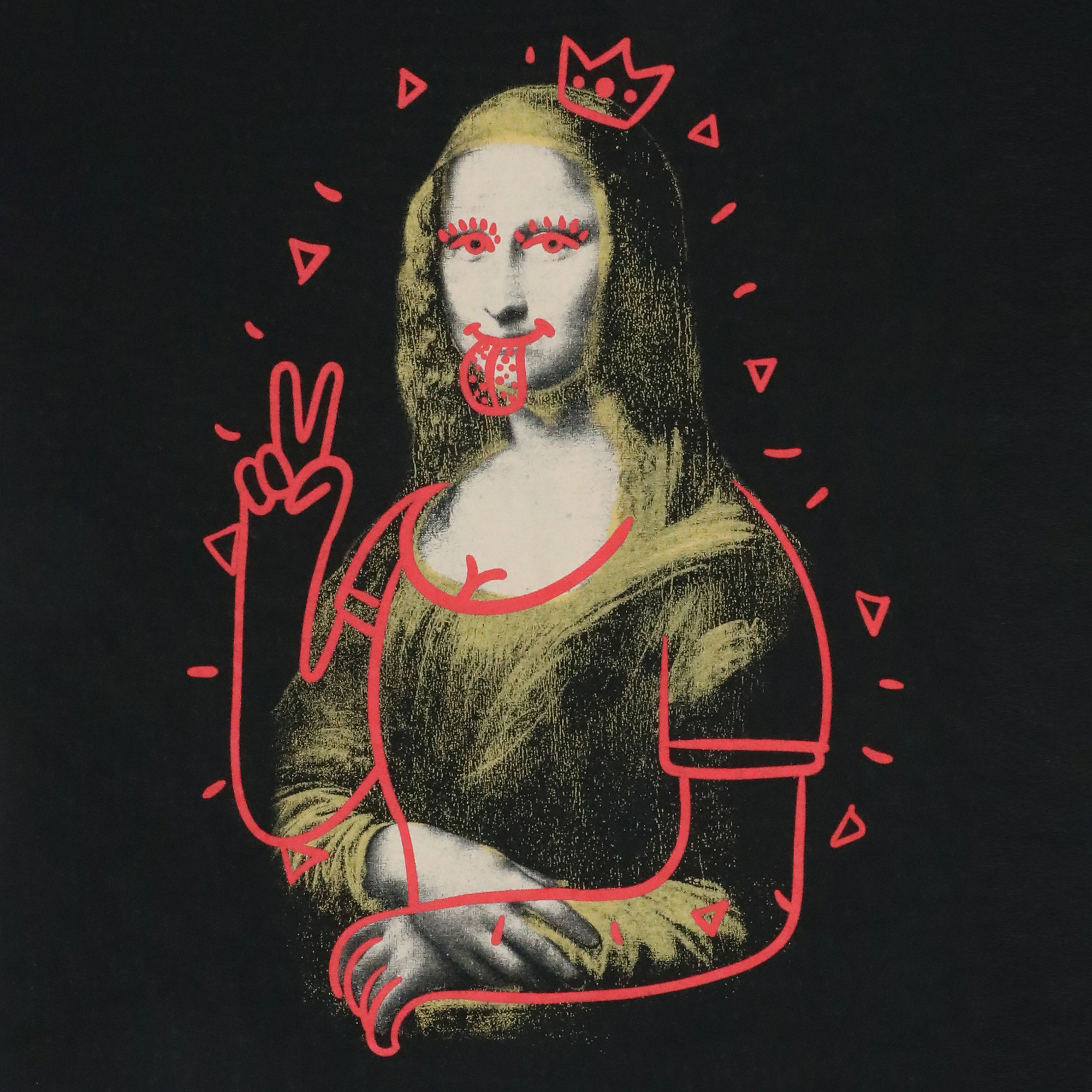 Mona Lisa Graffiti Graphic Tee