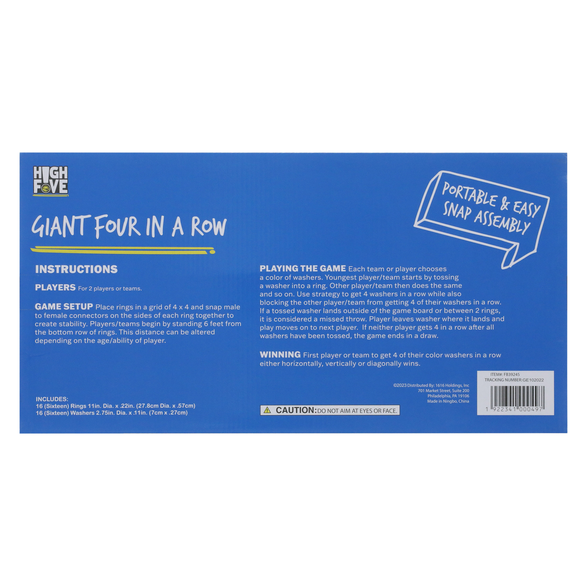 High Five® Giant 4-in-A-Row Ring Toss Game Set
