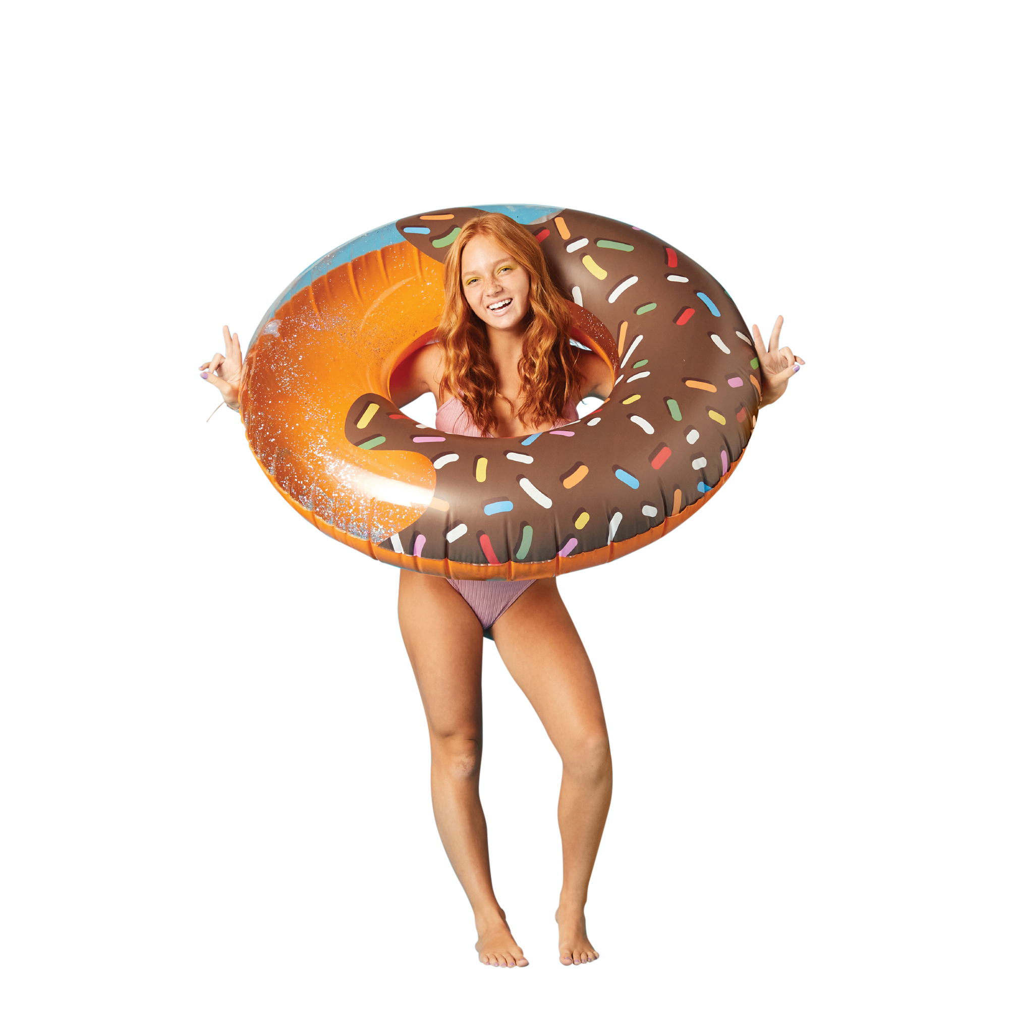 Frosted Donut inflatable inner Tube Pool Float 40in