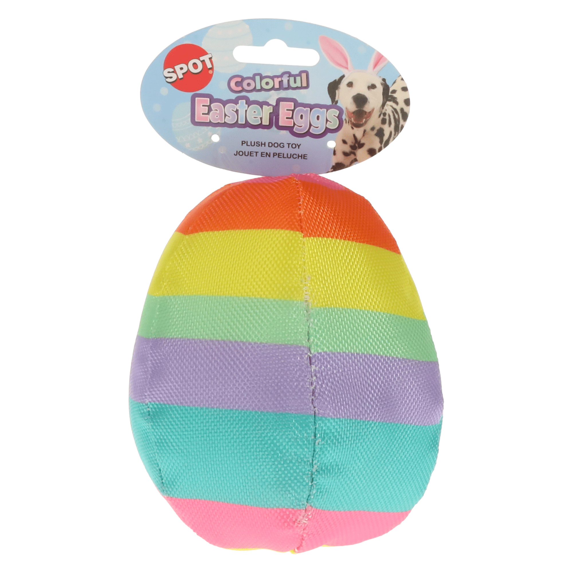 Spot® Colorful Easter Egg Plush Dog Toy (Styles May Vary)