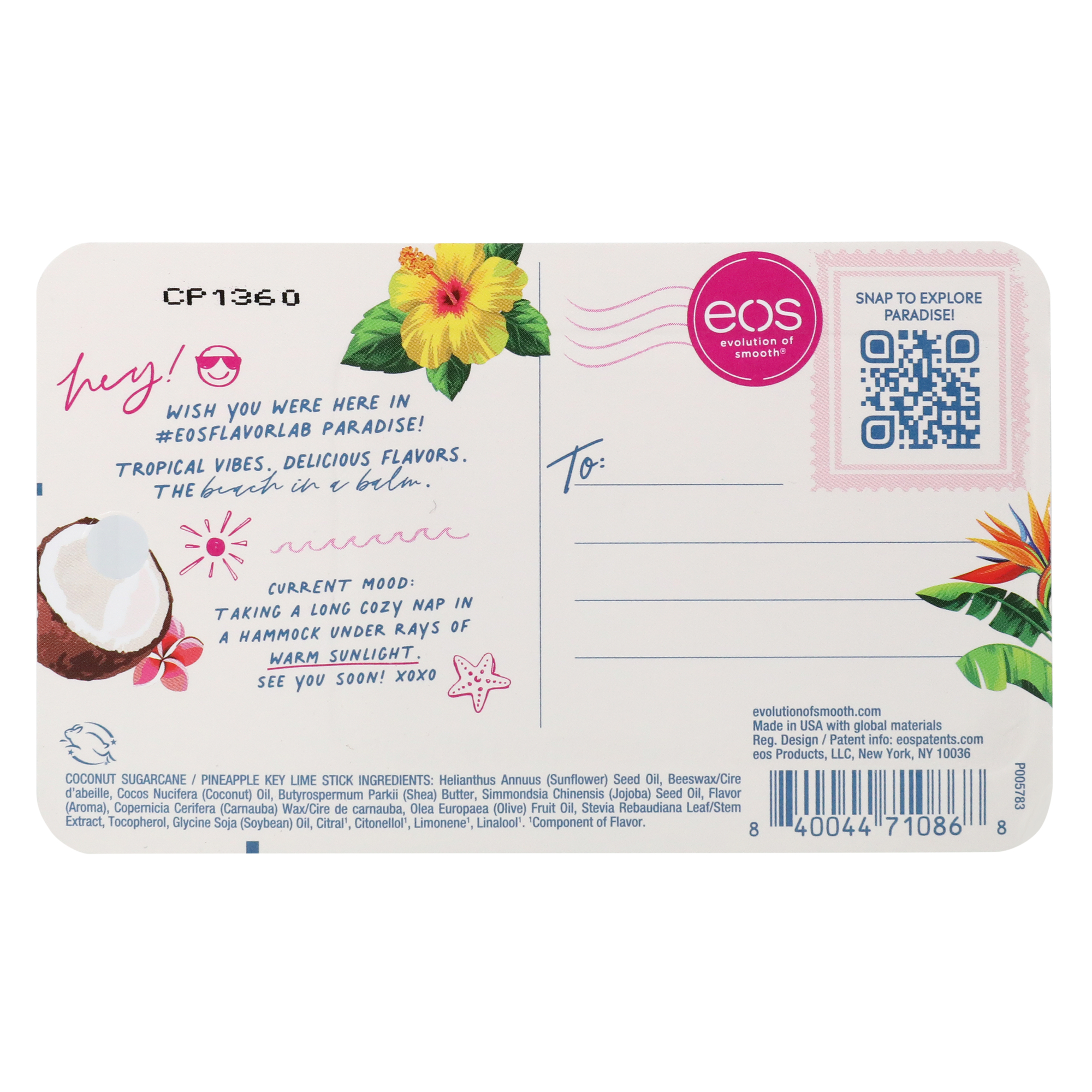 Eos® Coconut Sugarcane & Pineapple Key Lime Lip Balm 2-Pack