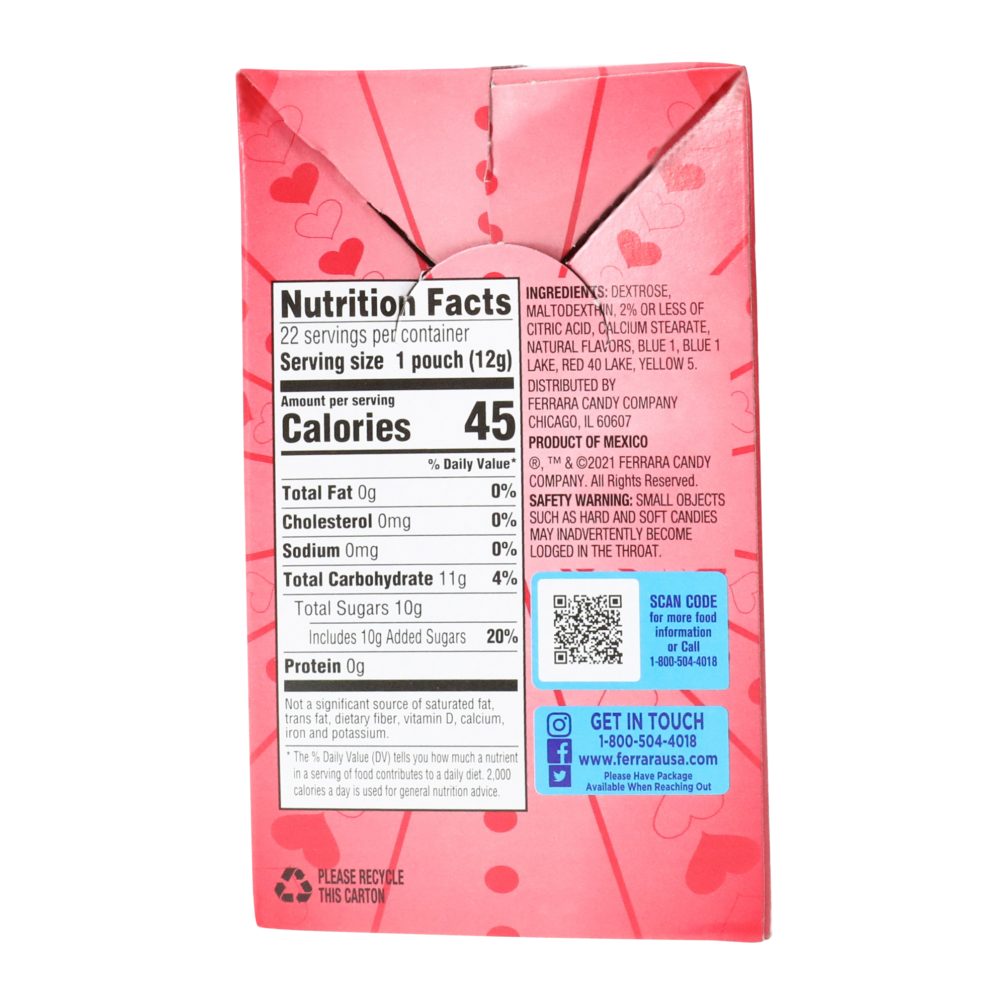 Fun Dip® Candy Valentines - 22 Card Pouches