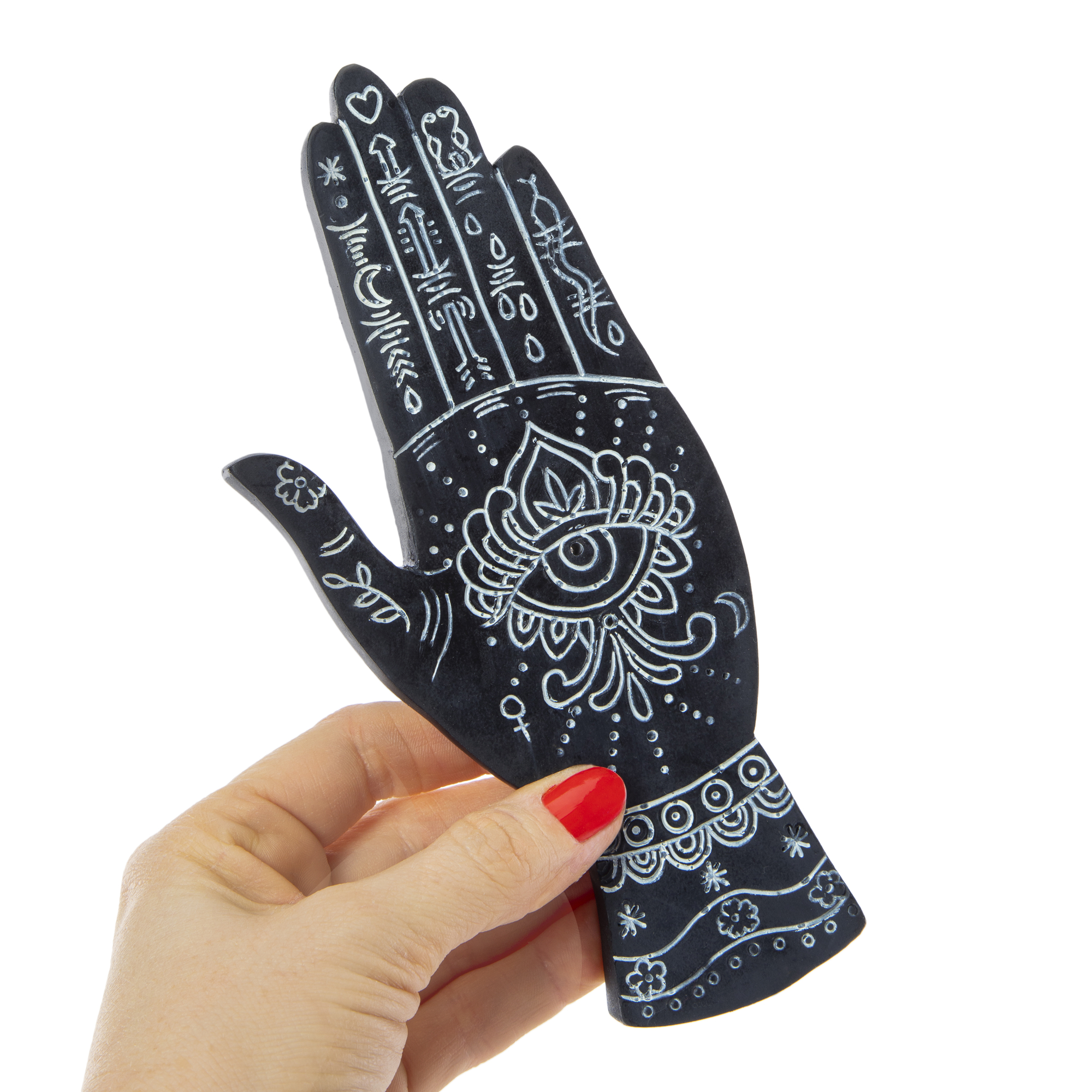 Hamsa Hand Palm incense Burner 7.6in