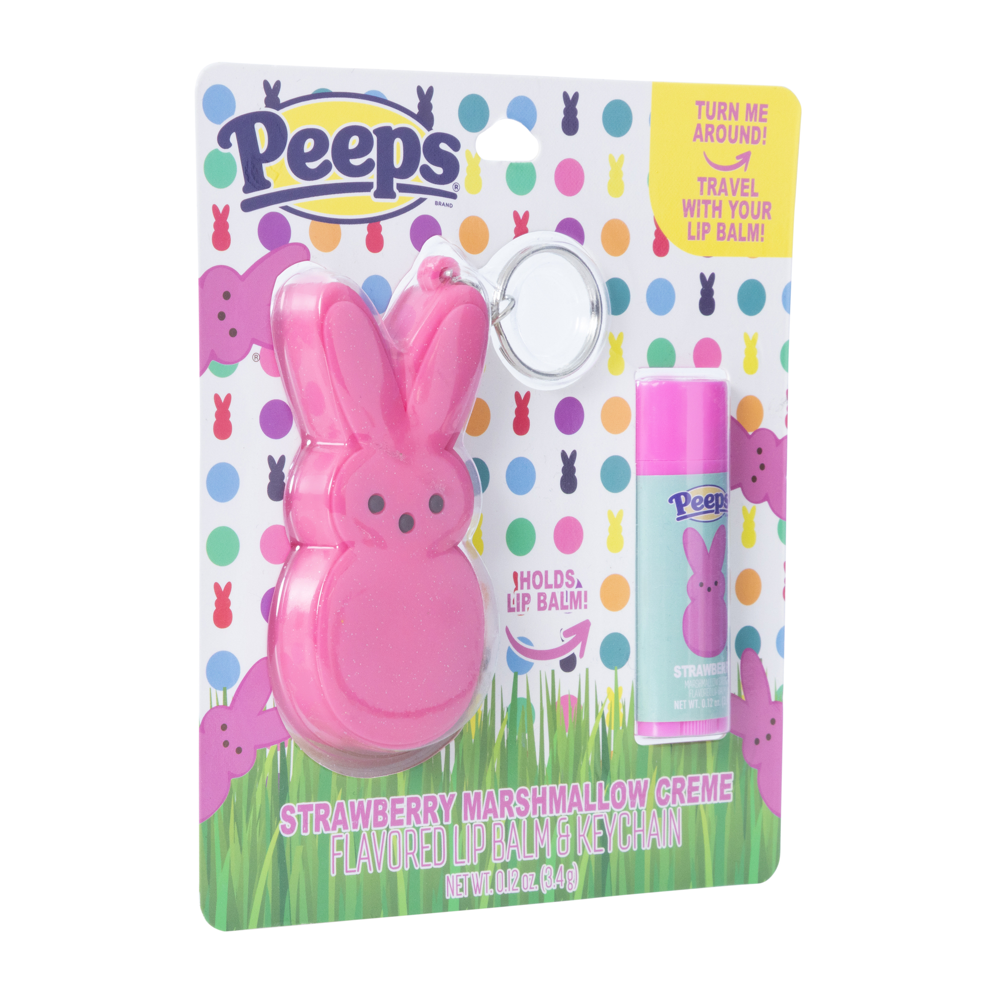 Peeps® Flavored Lip Balm & Keychain - Pink