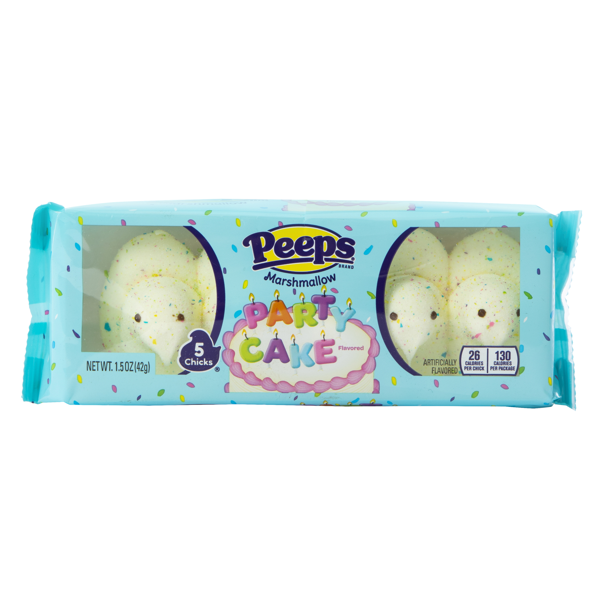 Party Cake Peeps® Marshmallow Chicks 5-Count