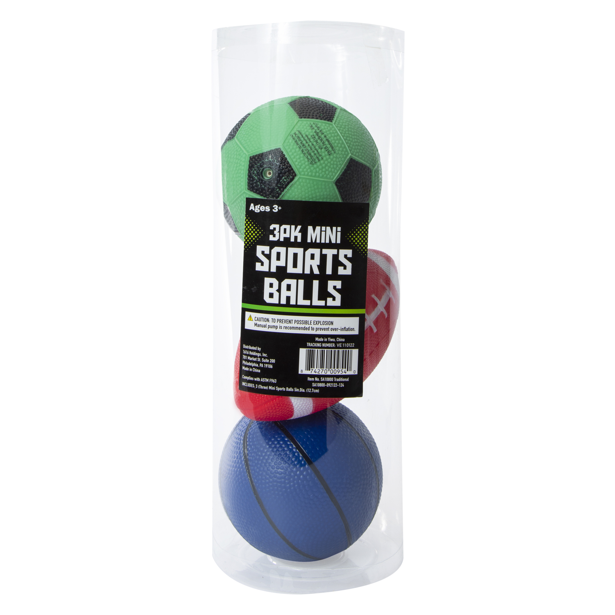 Mini Sports Balls 3-Pack (Styles May Vary)