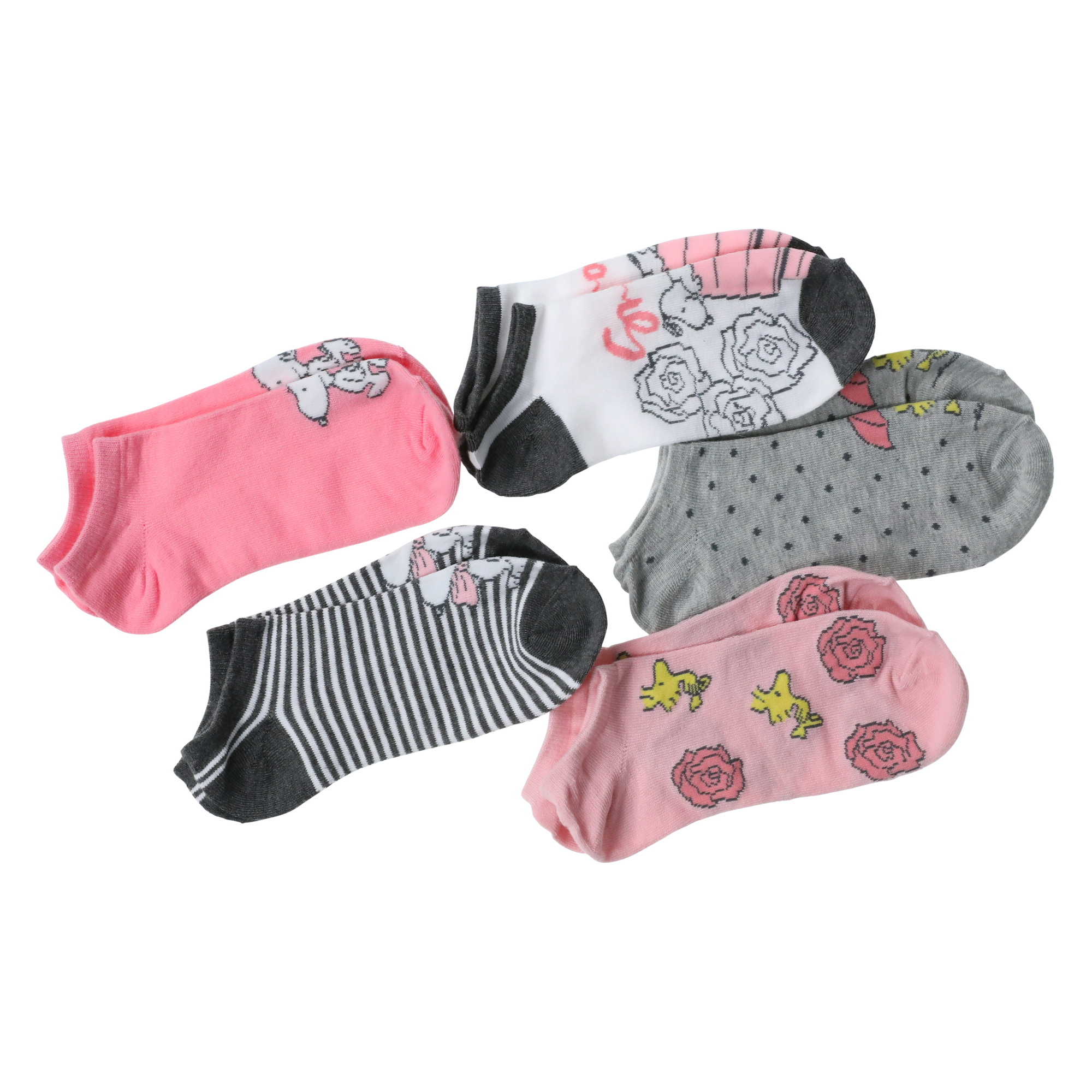 Peanuts® Ladies No-Show Socks 5-Pack
