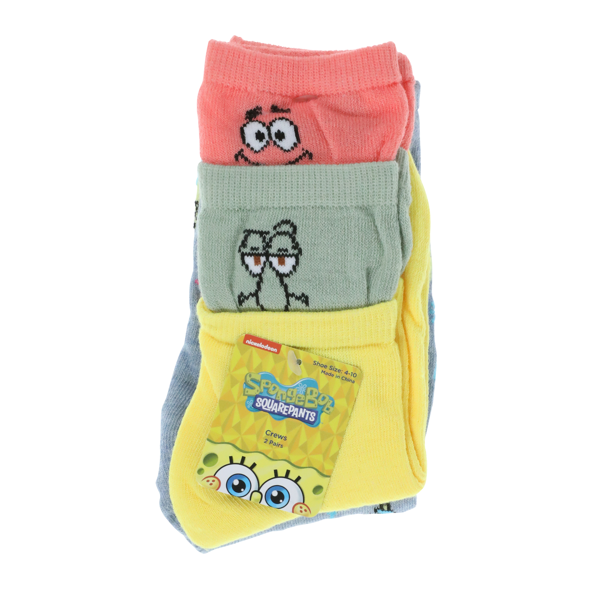 Ladies Spongebob Squarepants™ Crew Socks 2-Pack