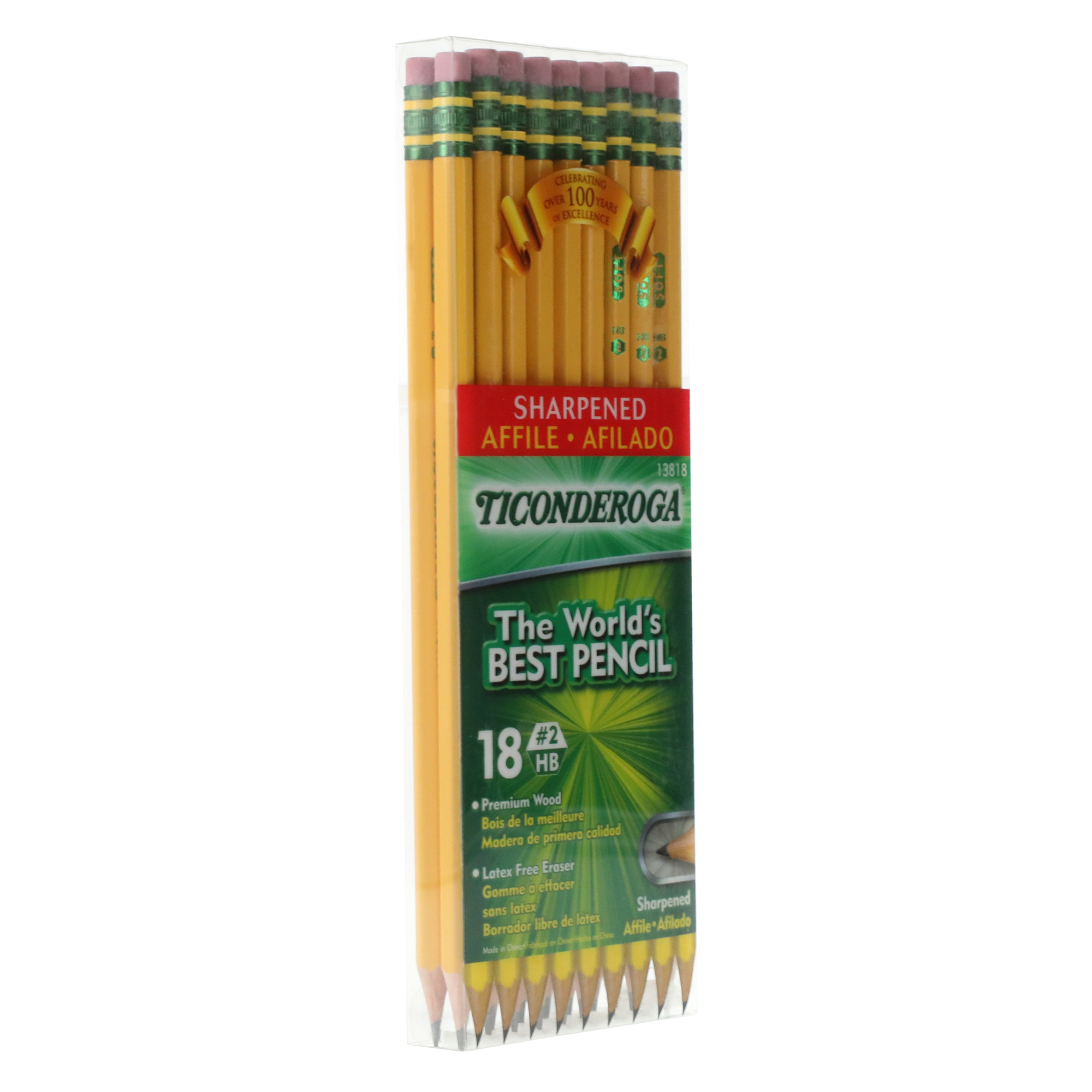 Ticonderoga® #2 Pencils HB Sharpened 18-Count