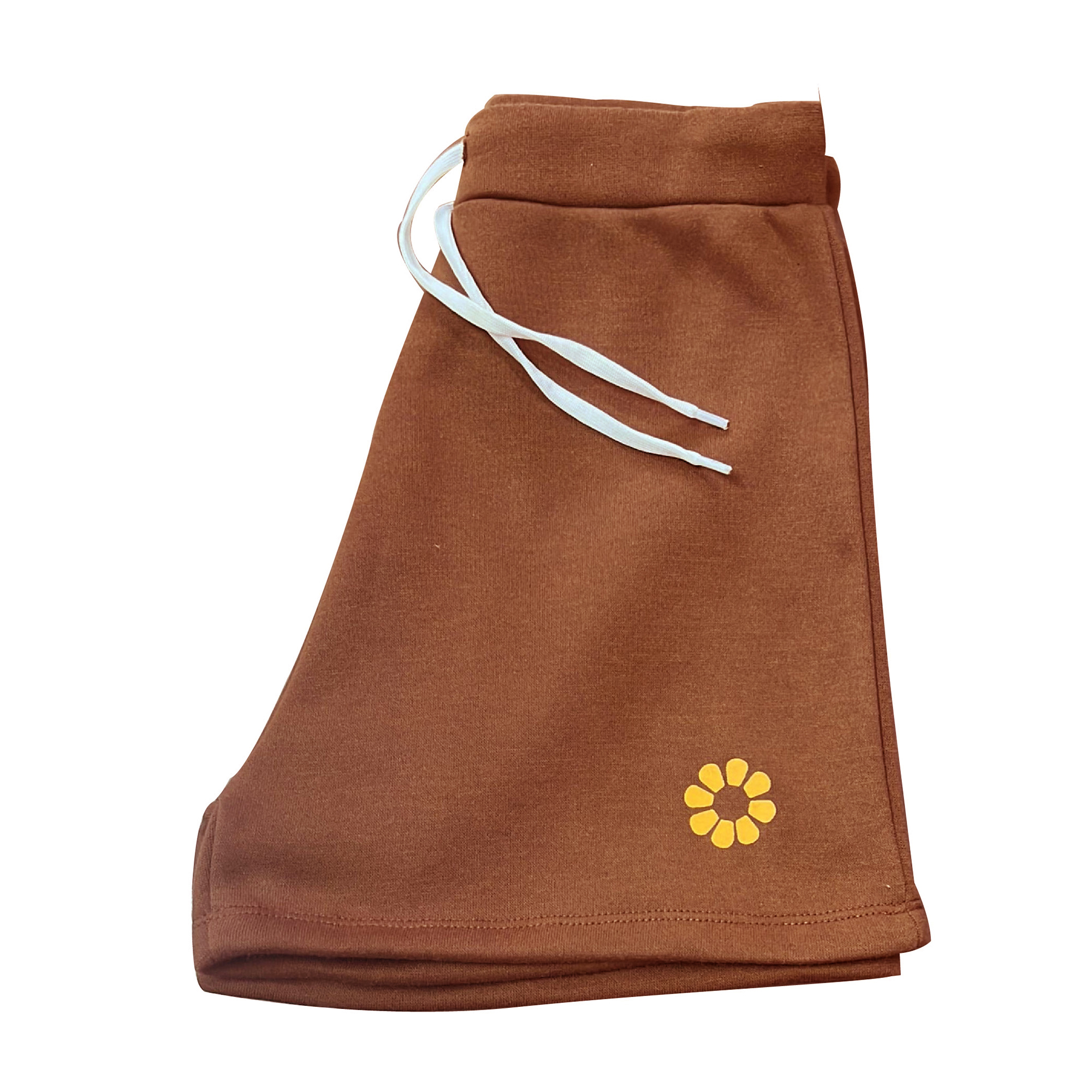 Juniors Brown Fleece Shorts