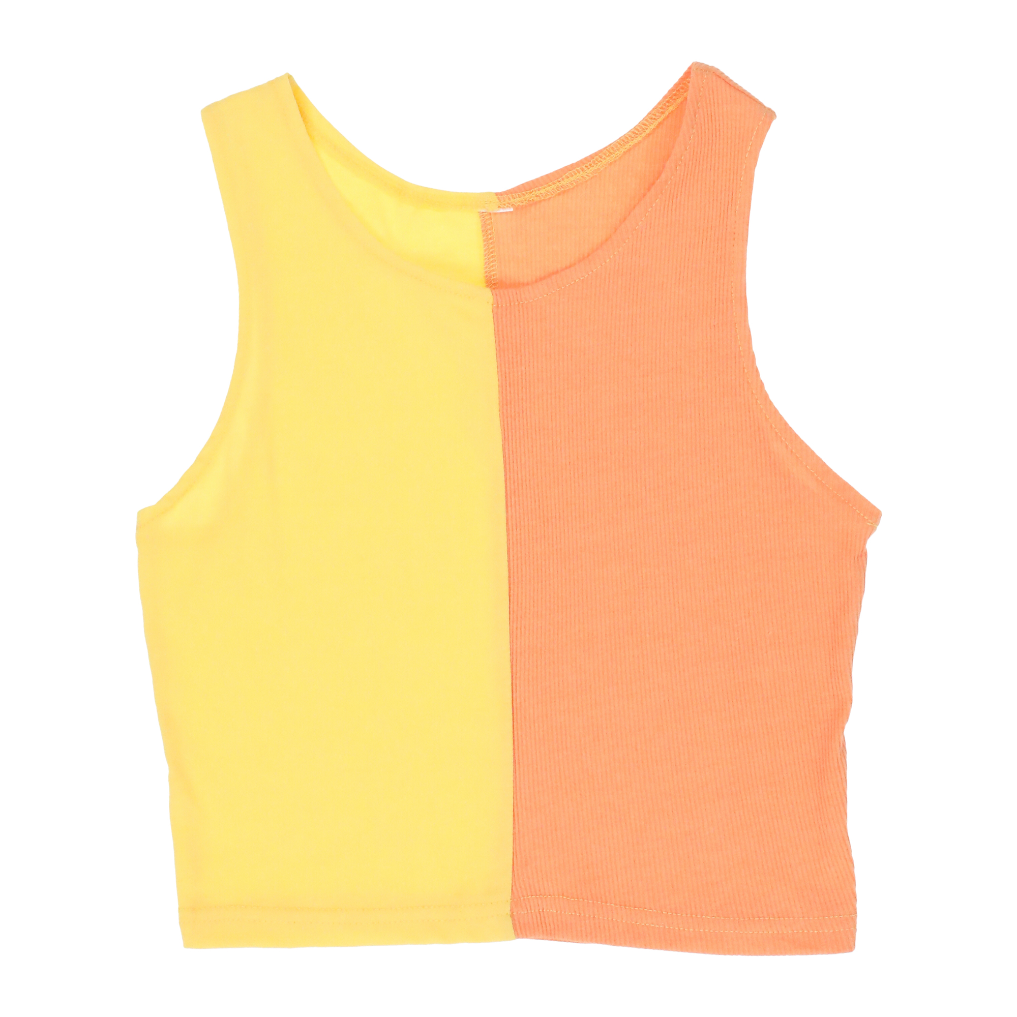 Juniors Yellow & Orange Split Tank Top