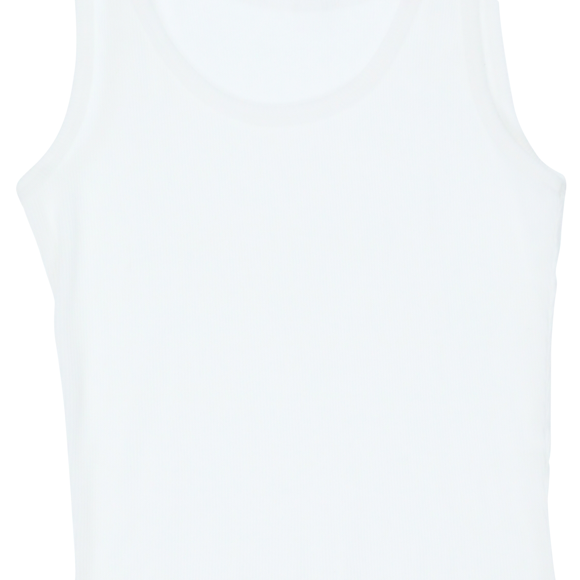 Juniors White Ribbed Tank Top