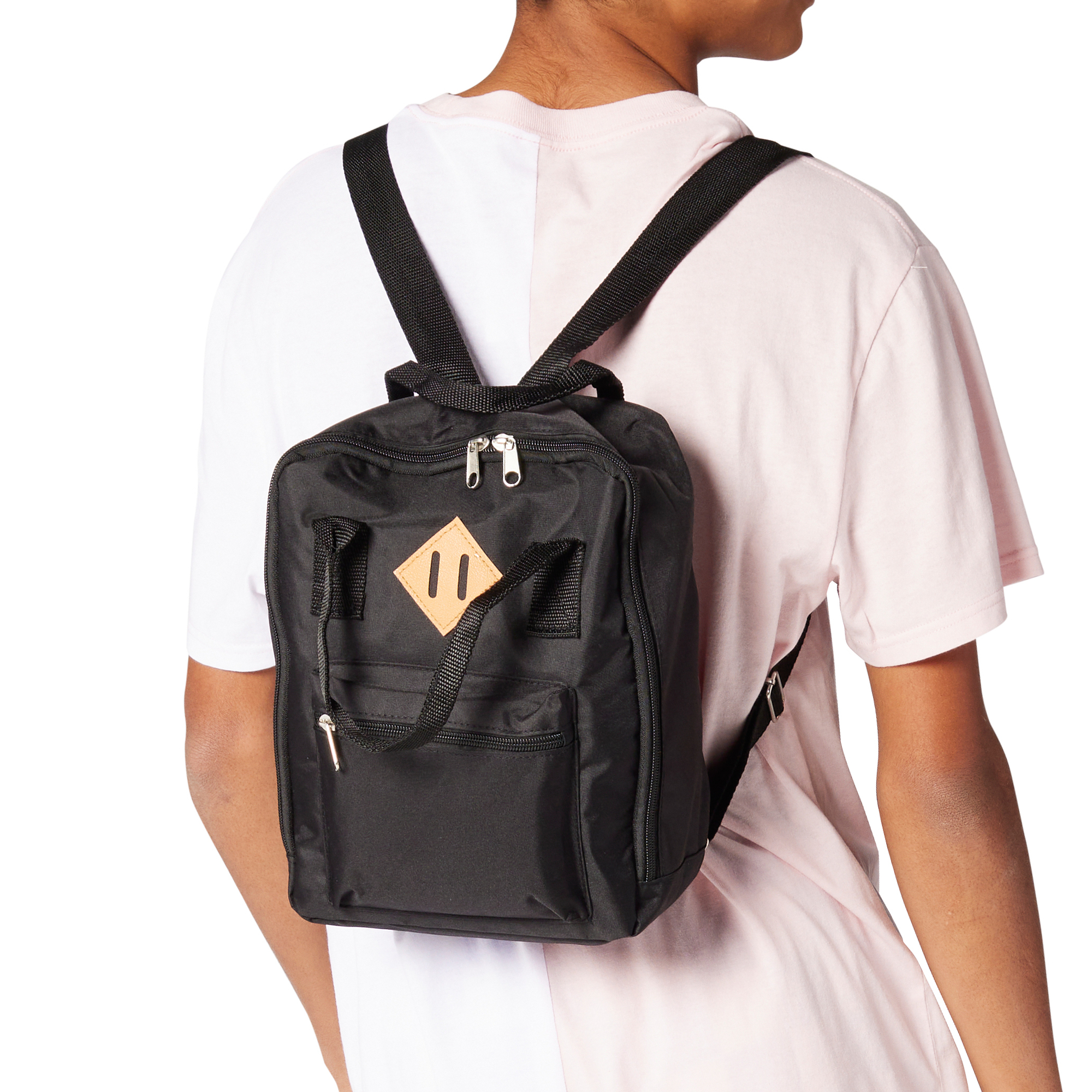 Top-Handle Mini Nylon Backpack