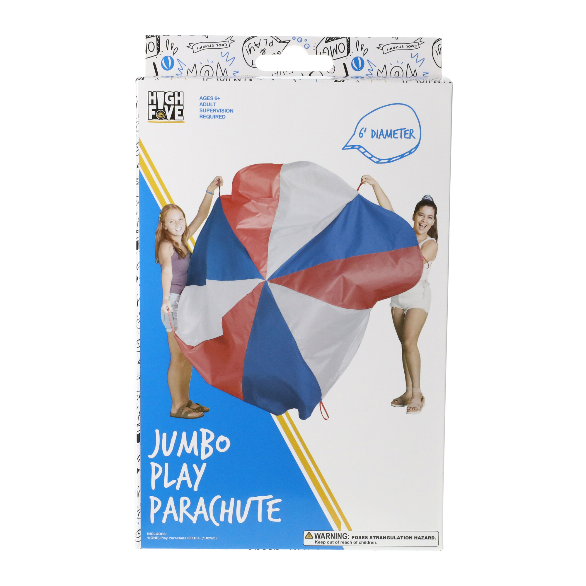 High Five® Jumbo Play Parachute 6ft