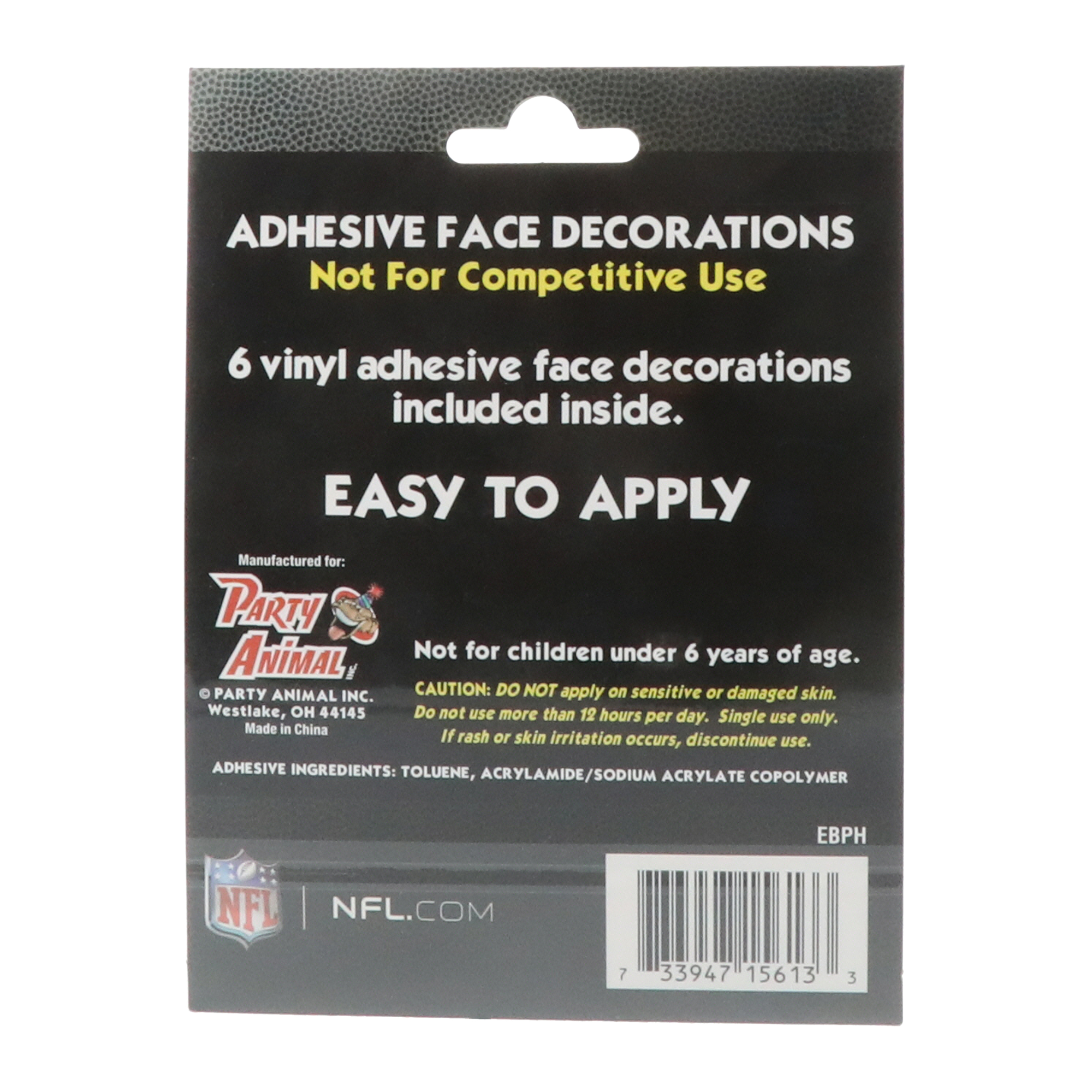 Philadelphia Eagles® Adhesive Face Decorations 6-Count