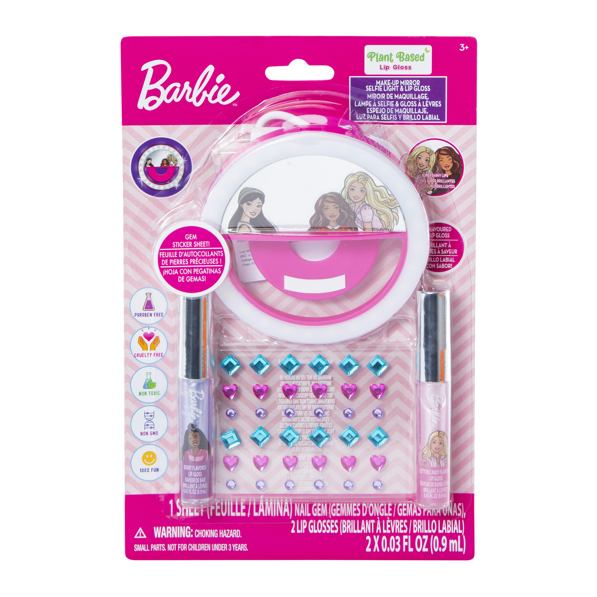 Barbie™ Light Up Makeup Mirror Beauty Set 4-Piece
