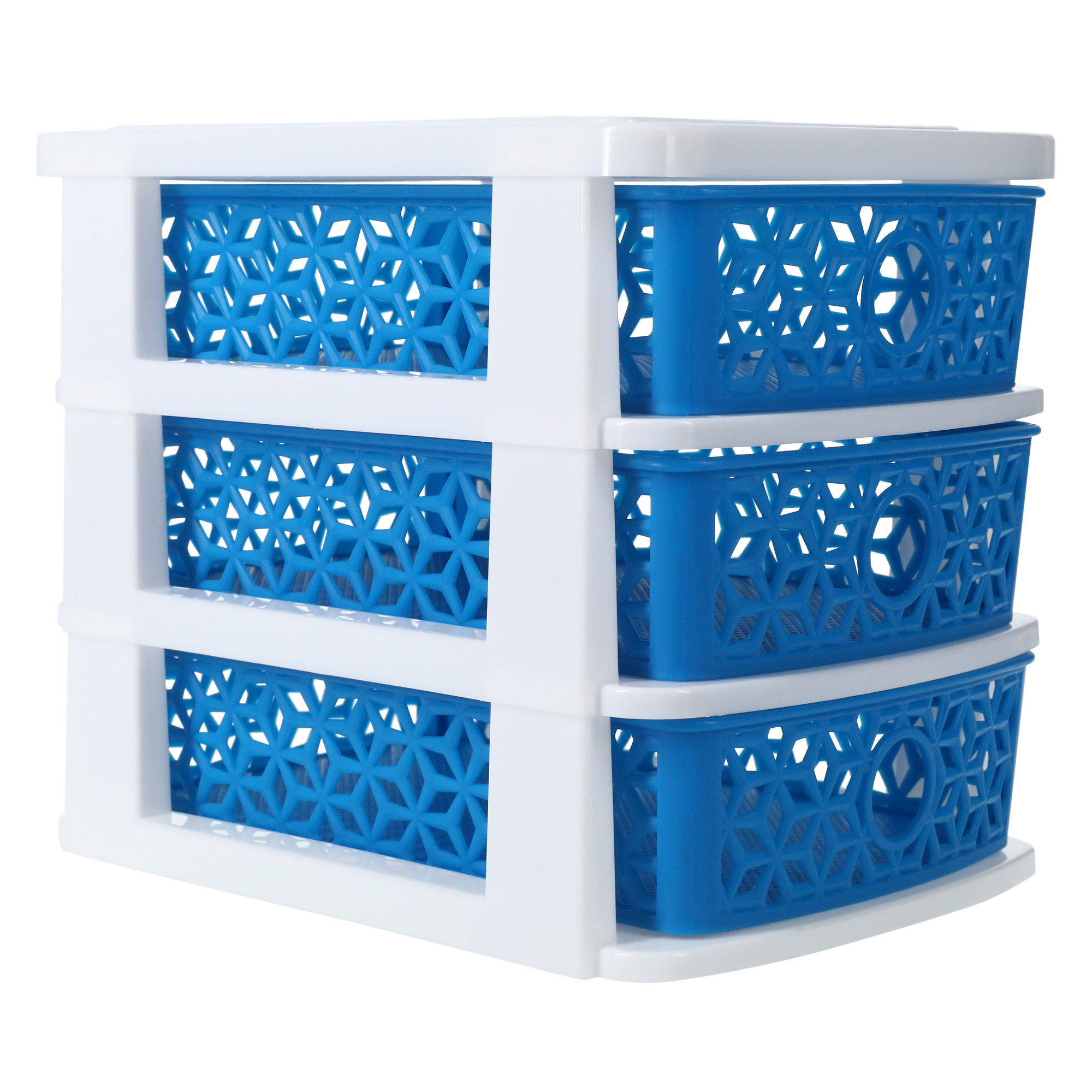 Kaleidoscope Weave 3-Drawer Mini Organizer 7.5in x 6.2in