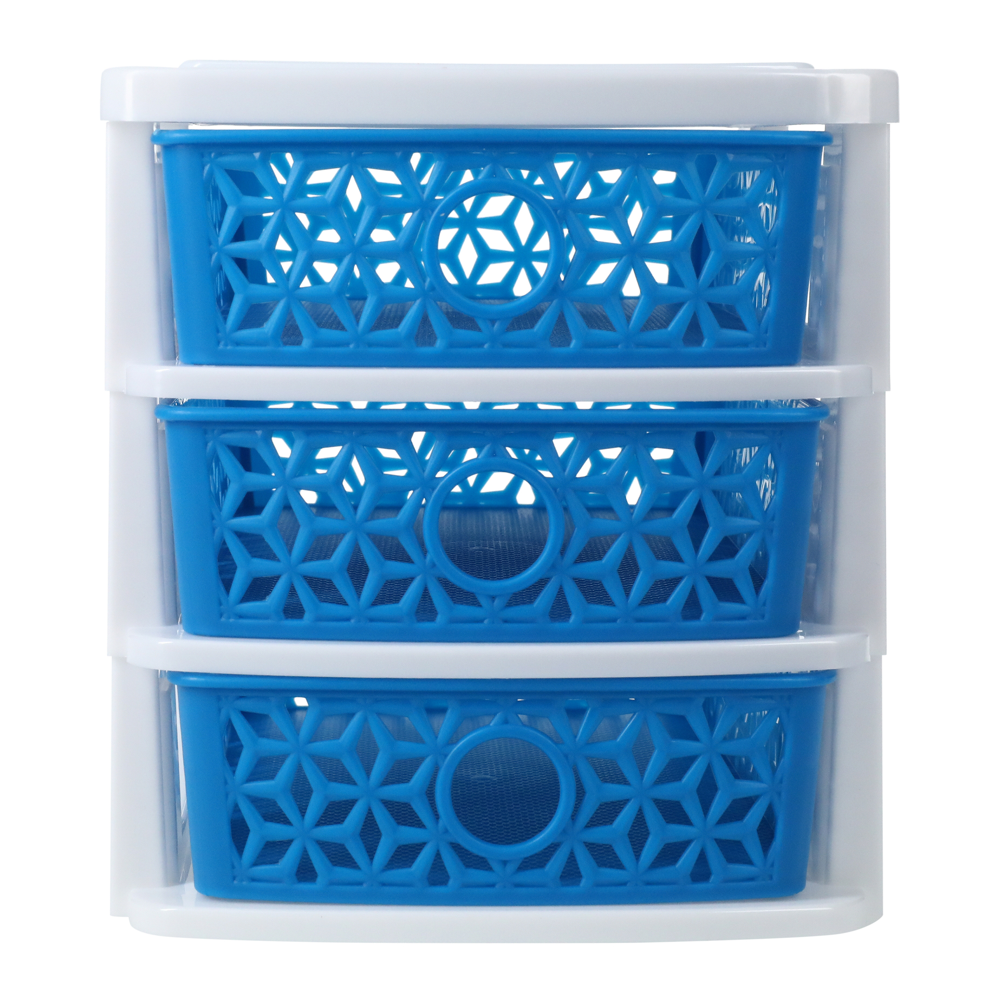 Kaleidoscope Weave 3-Drawer Mini Organizer 7.5in x 6.2in
