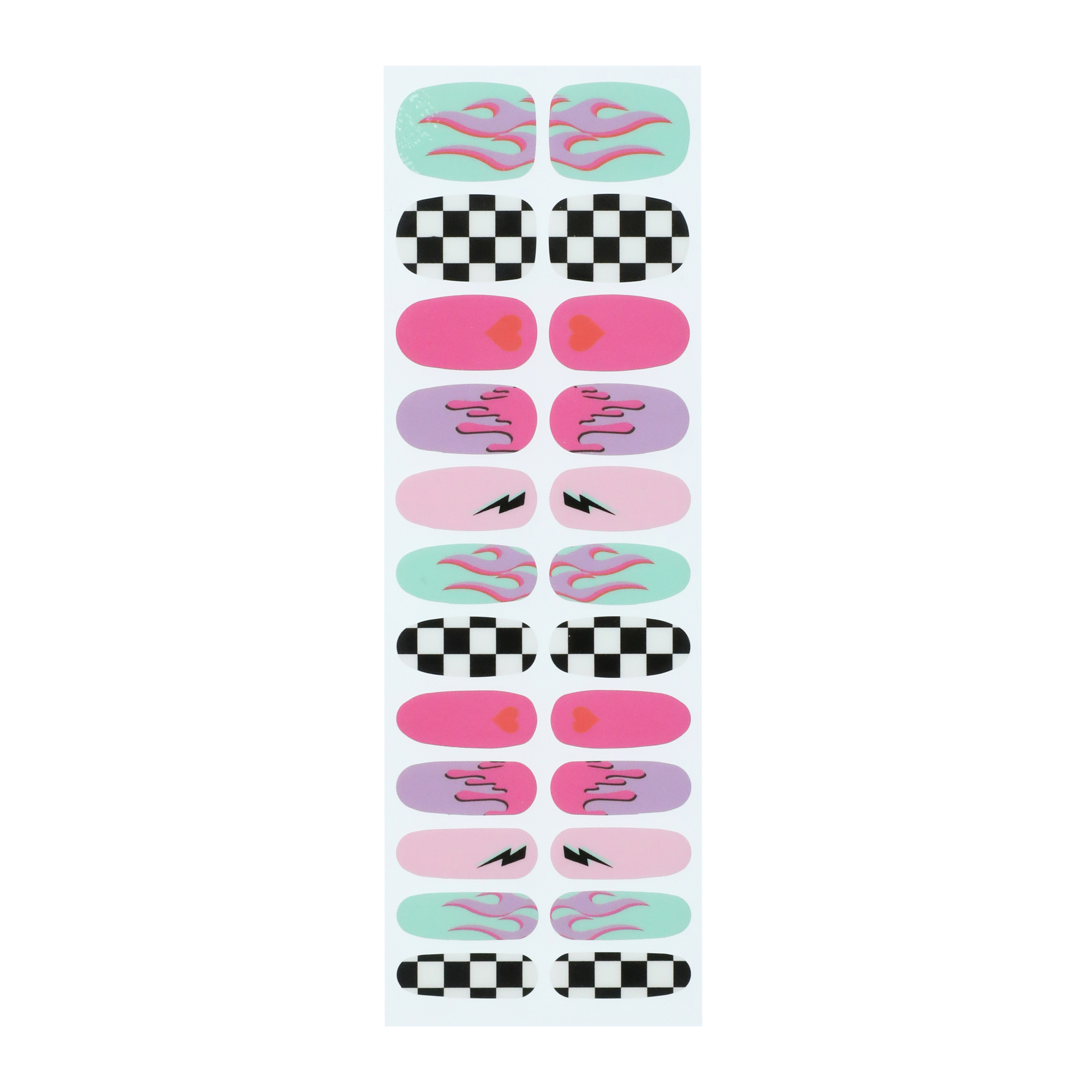 Pretty Woman Nail Wraps 24-Count - Flames