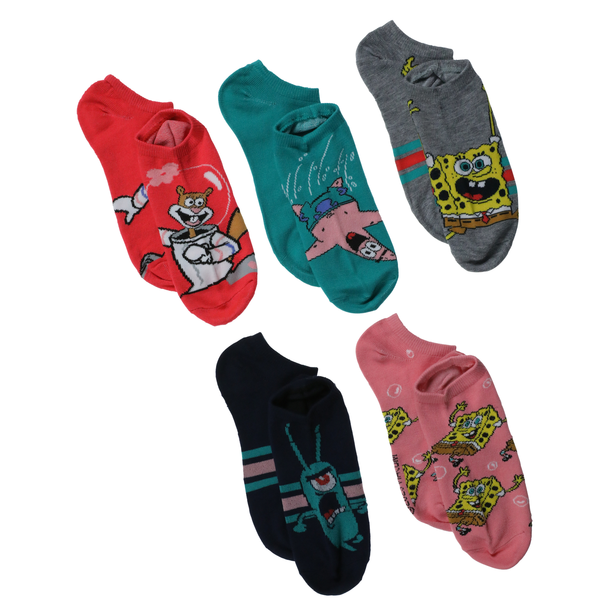 5-Pack Spongebob Squarepants™ Ladies Ankle Socks | Five Below