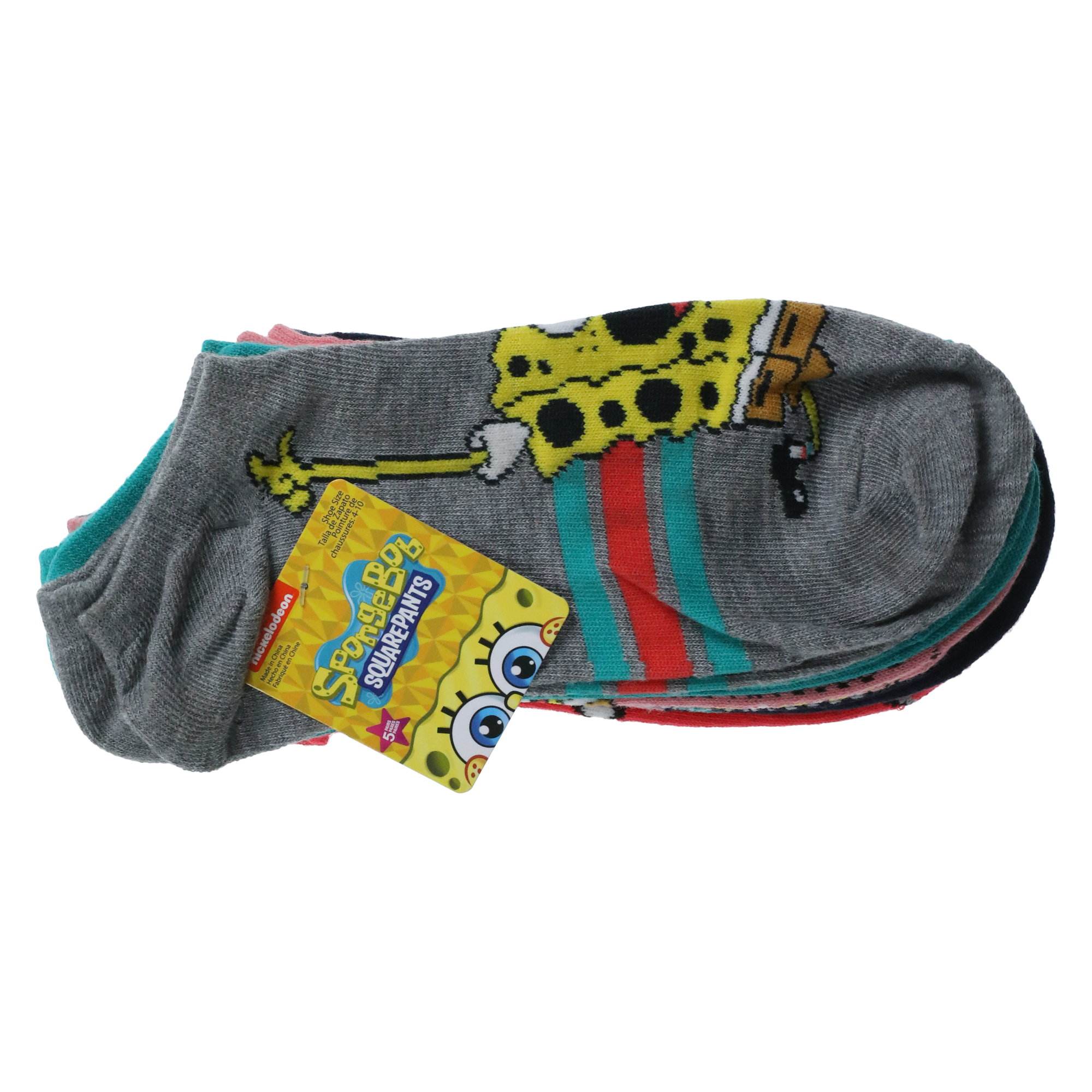 5-Pack Spongebob Squarepants™ Ladies Ankle Socks | Five Below