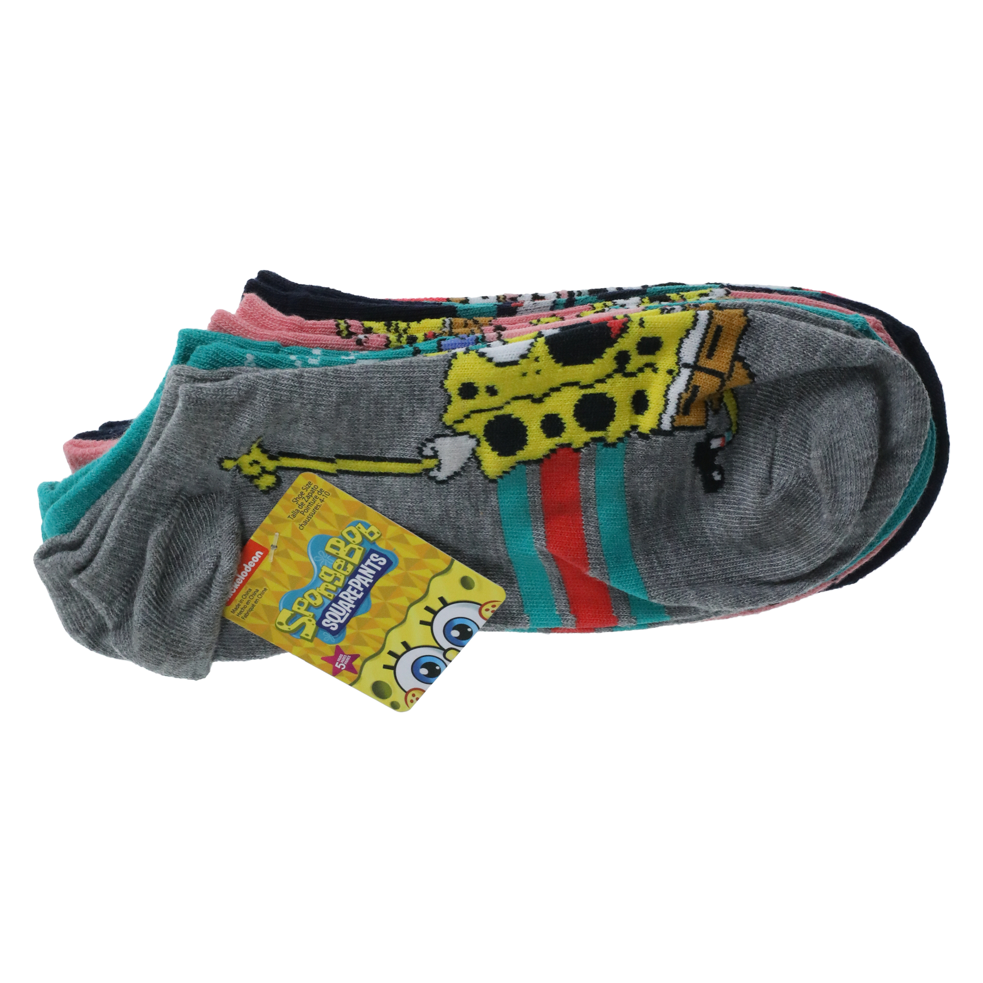 5-Pack Spongebob Squarepants™ Ladies Ankle Socks | Five Below