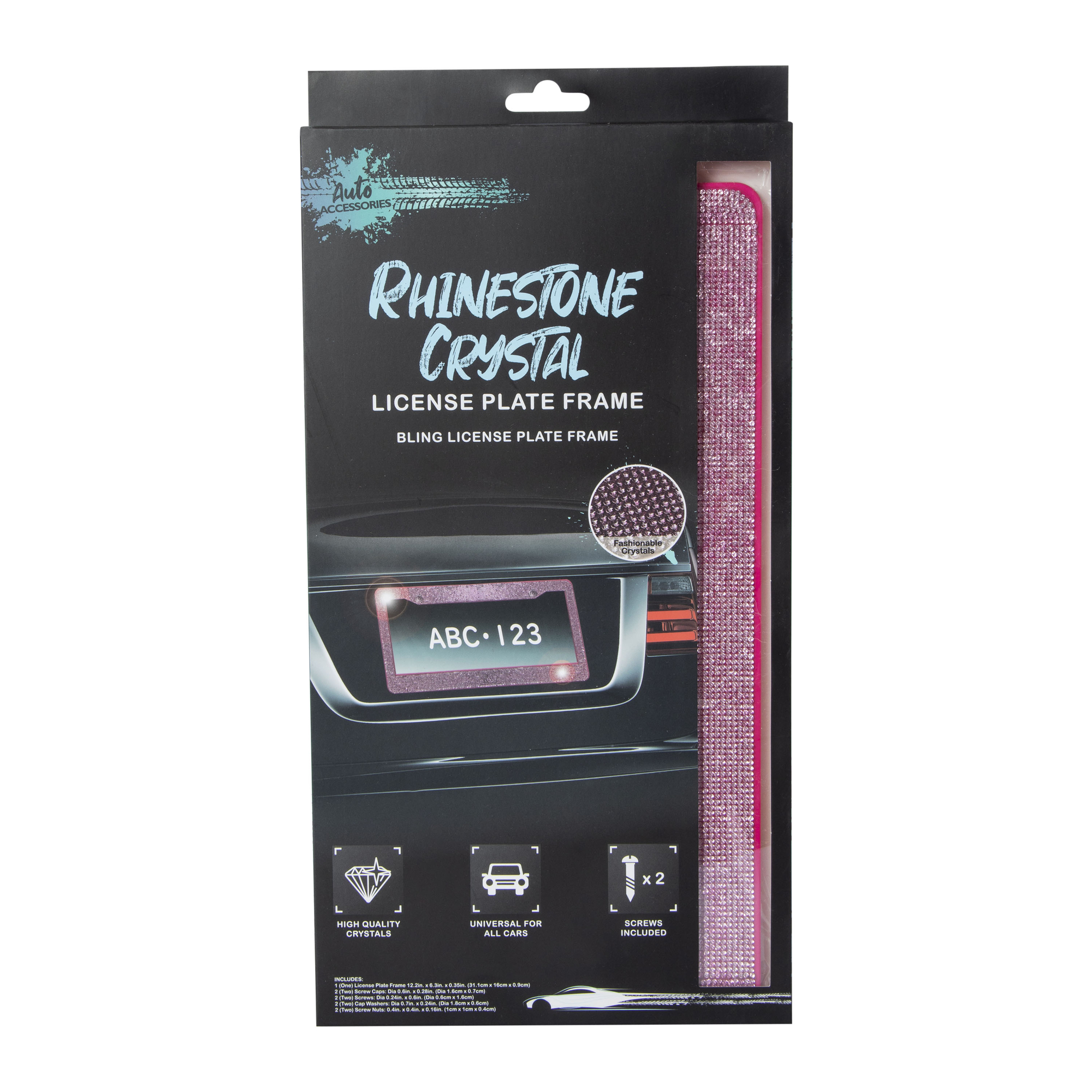 Rhinestone Crystal License Plate Frame