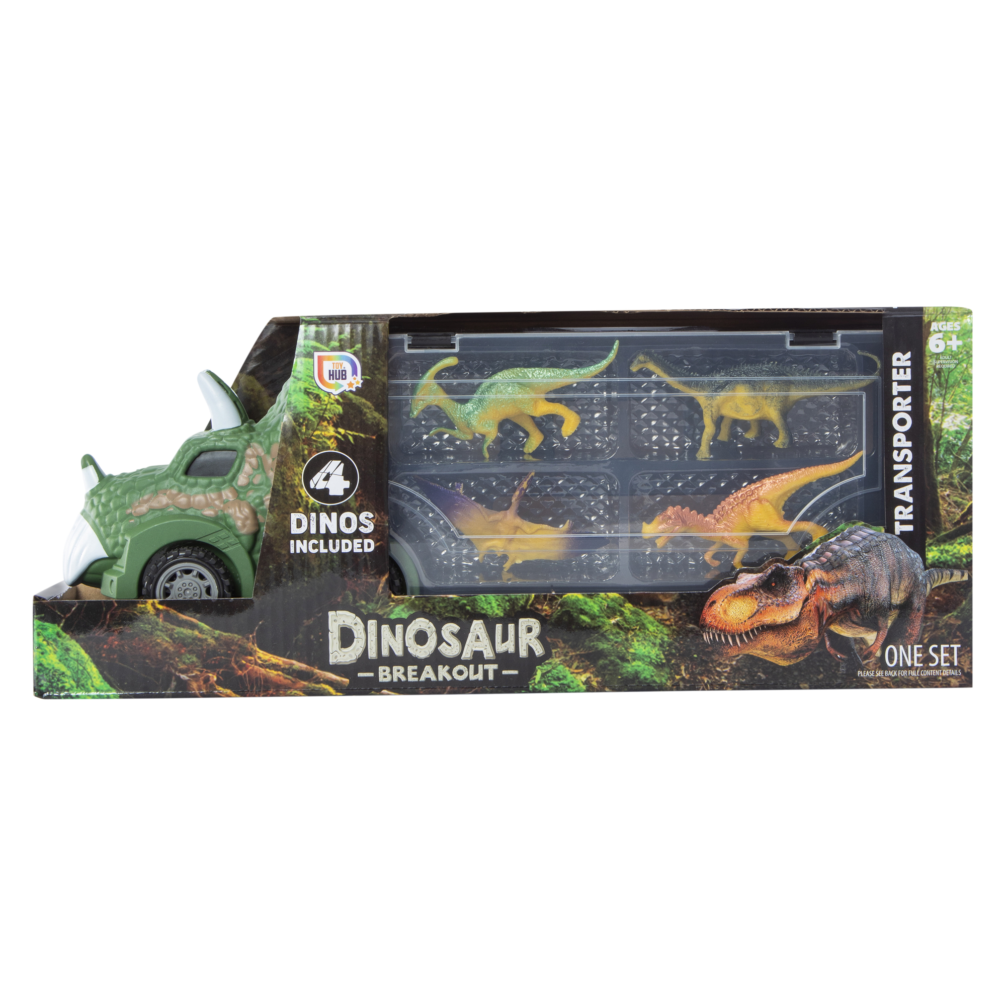 Toy Hub® Dinosaur Breakout! Figures & Vehicle Playset (Styles May Vary)