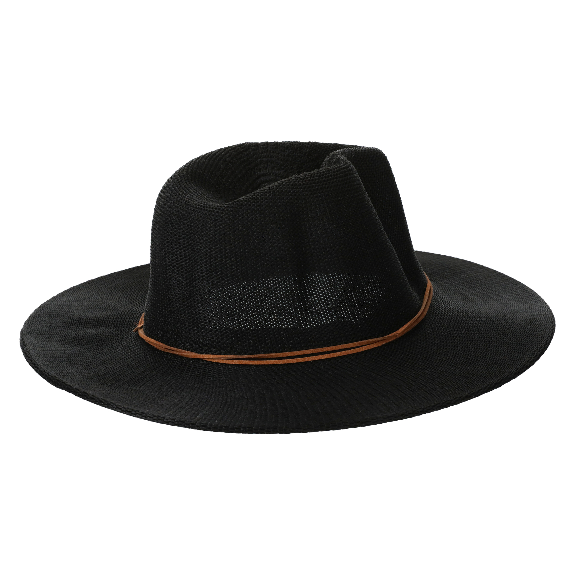 Fabric Panama Hat With Trim