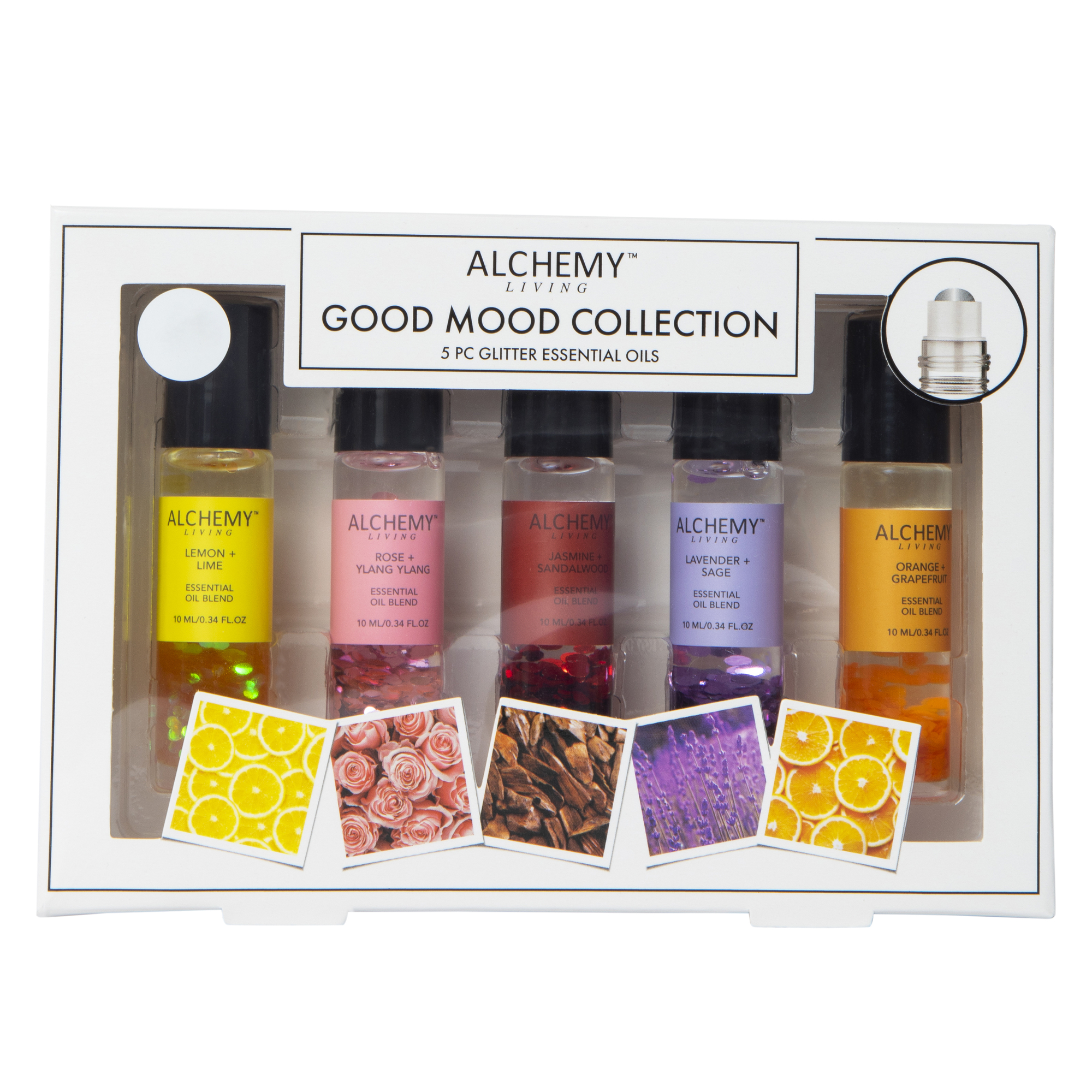 Alchemy Living™ Glitter Essential Oils Good Mood Collection 5-Count