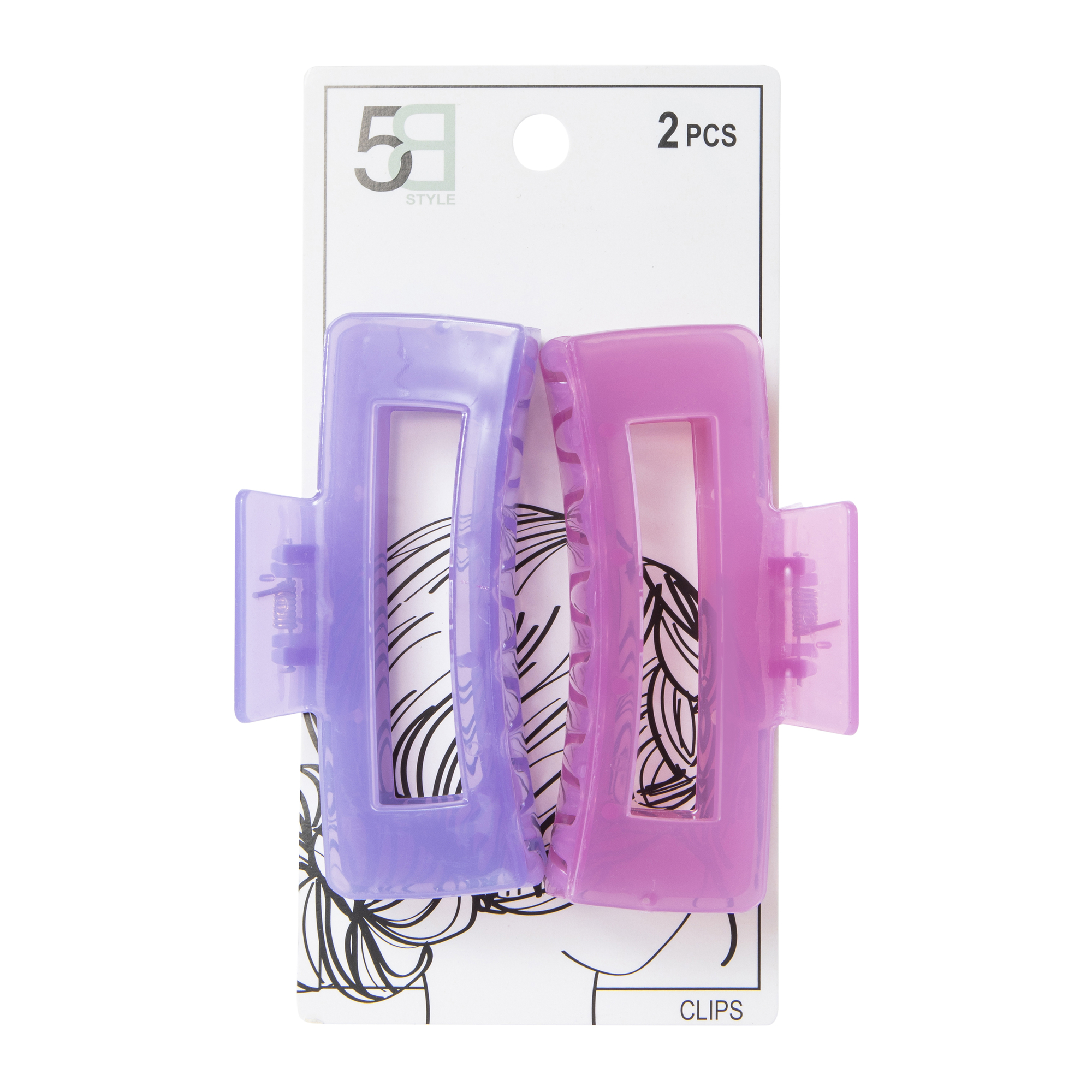 Jumbo Jelly Claw Clips 2-Count