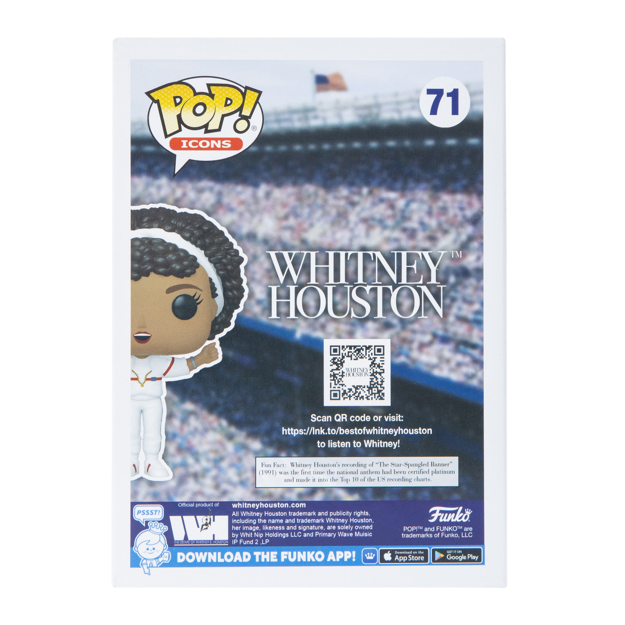 Funko Pop! Whitney Houston 1991 Super Bowl Vinyl Figure