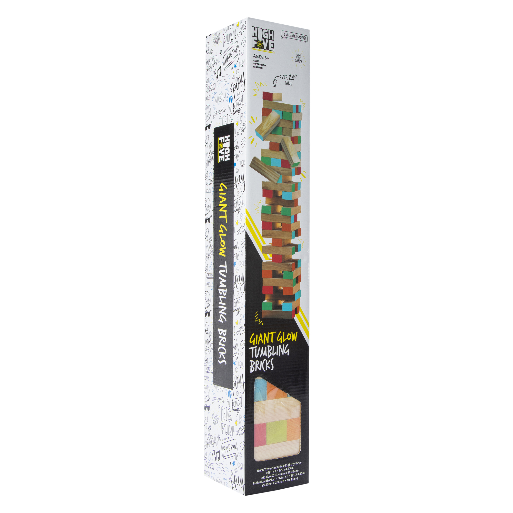 Giant Glow Tumbling Tower Game 2ft