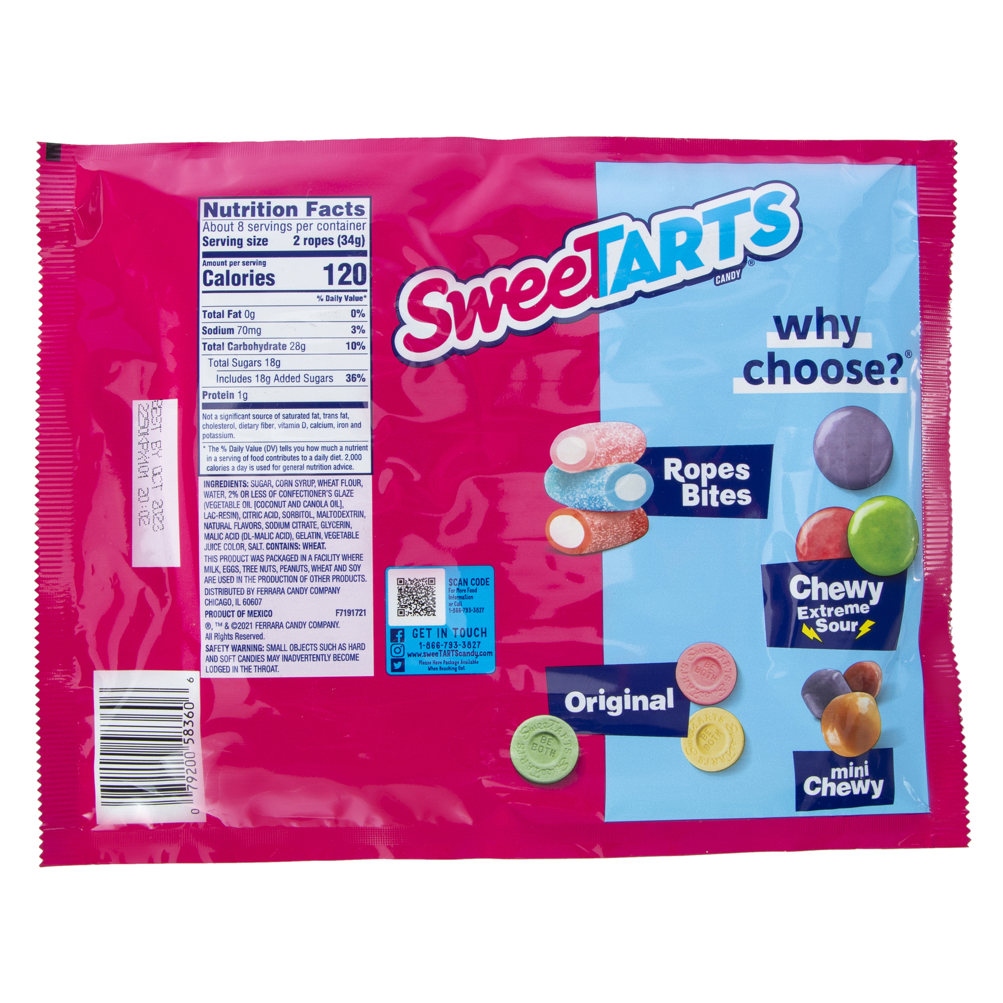 Sweetarts® Tangy Strawberry Soft & Chewy Ropes 9oz