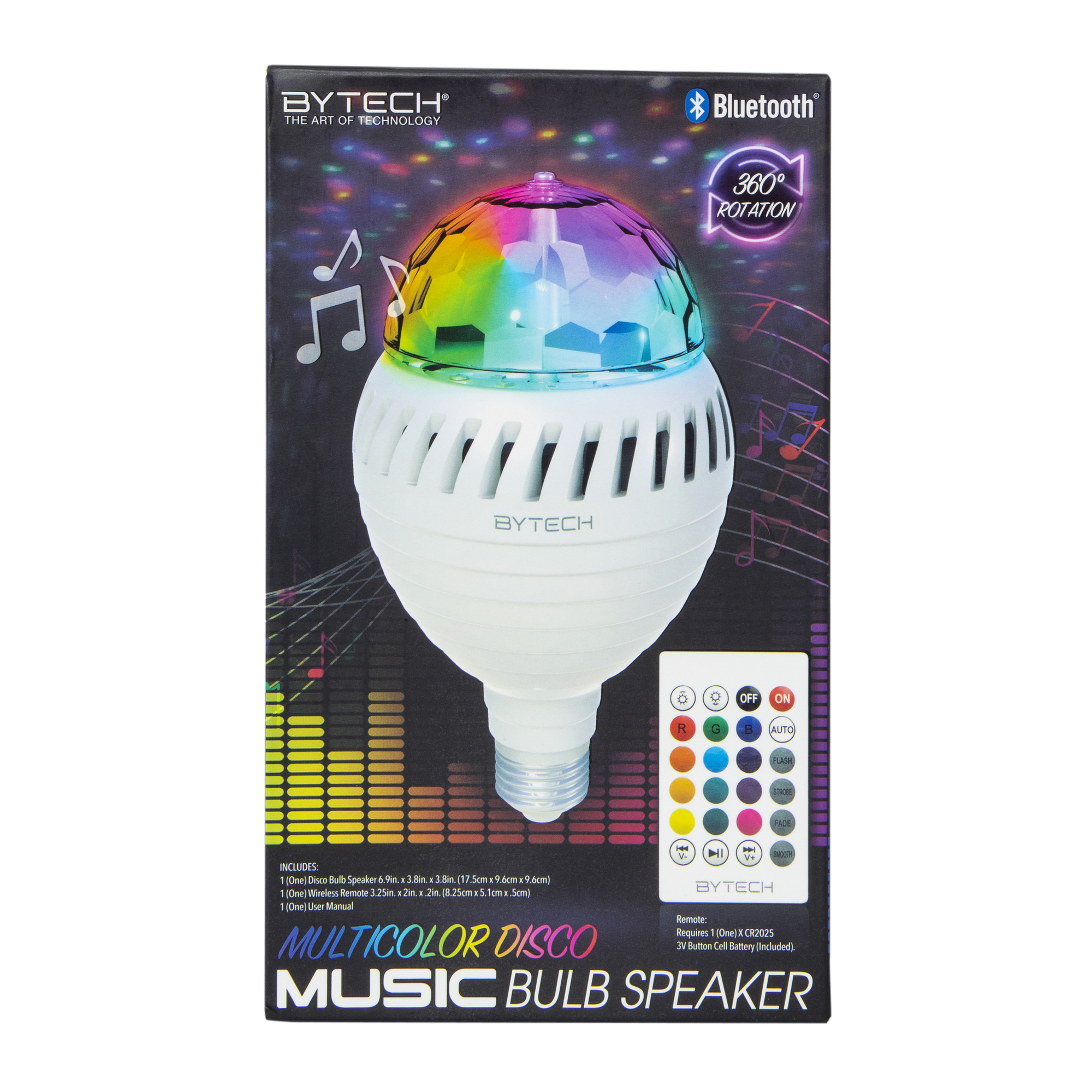 Rotating Disco LED Light Bulb Bluetooth® Speaker