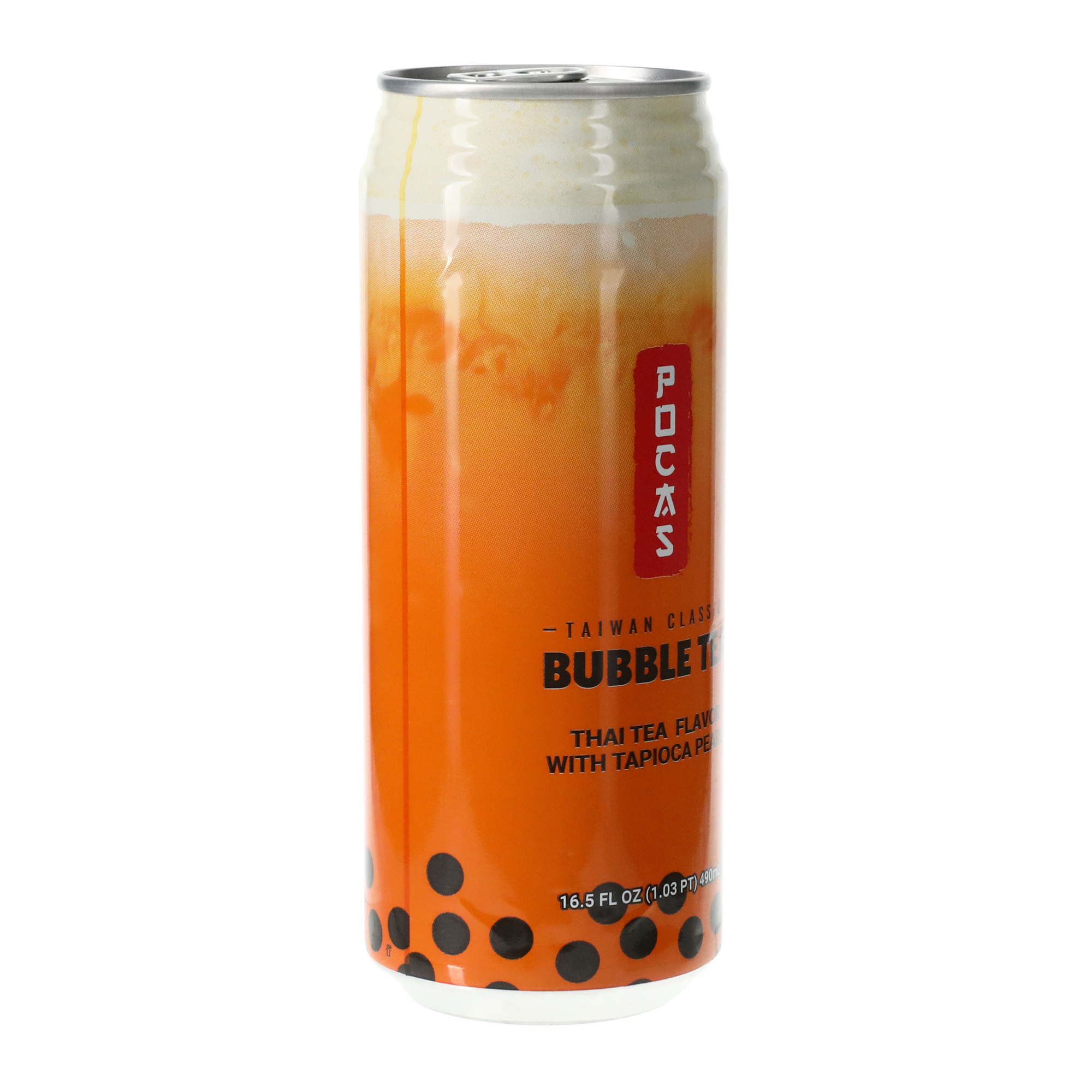 Pocas Taiwan Classic Thai Tea Flavor Bubble Tea 16.5 Fl.oz